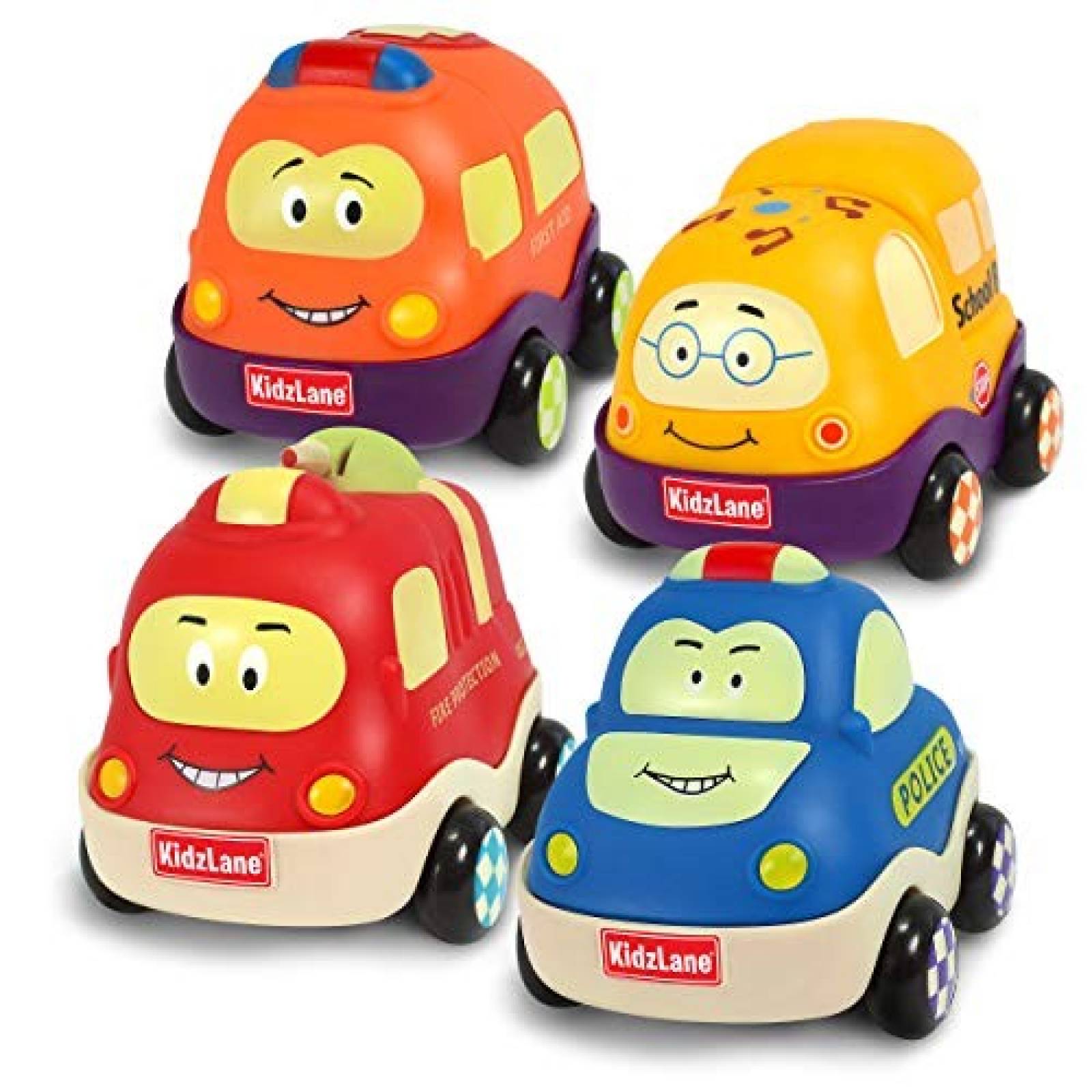 Carritos de Juguete Kidzlane para Niños1.5-3 Años 4 Pack