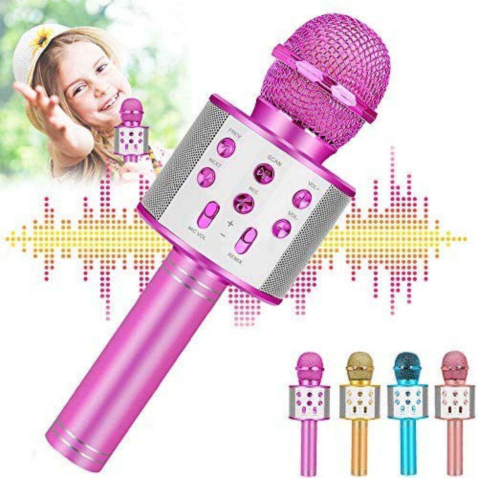 Micrófono Karaoke Newbrights para Niños 4-12 Años -Azul