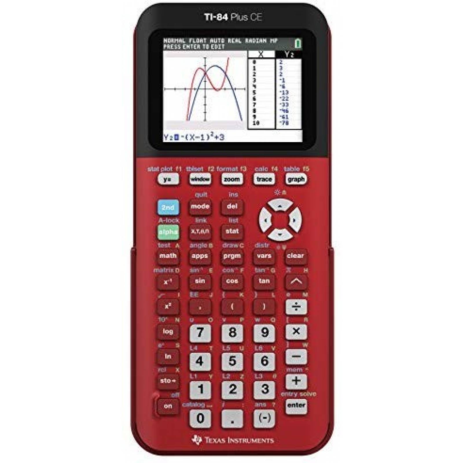Calculadora Gráfica Texas Instruments TI-84 Plus CE -Rojo