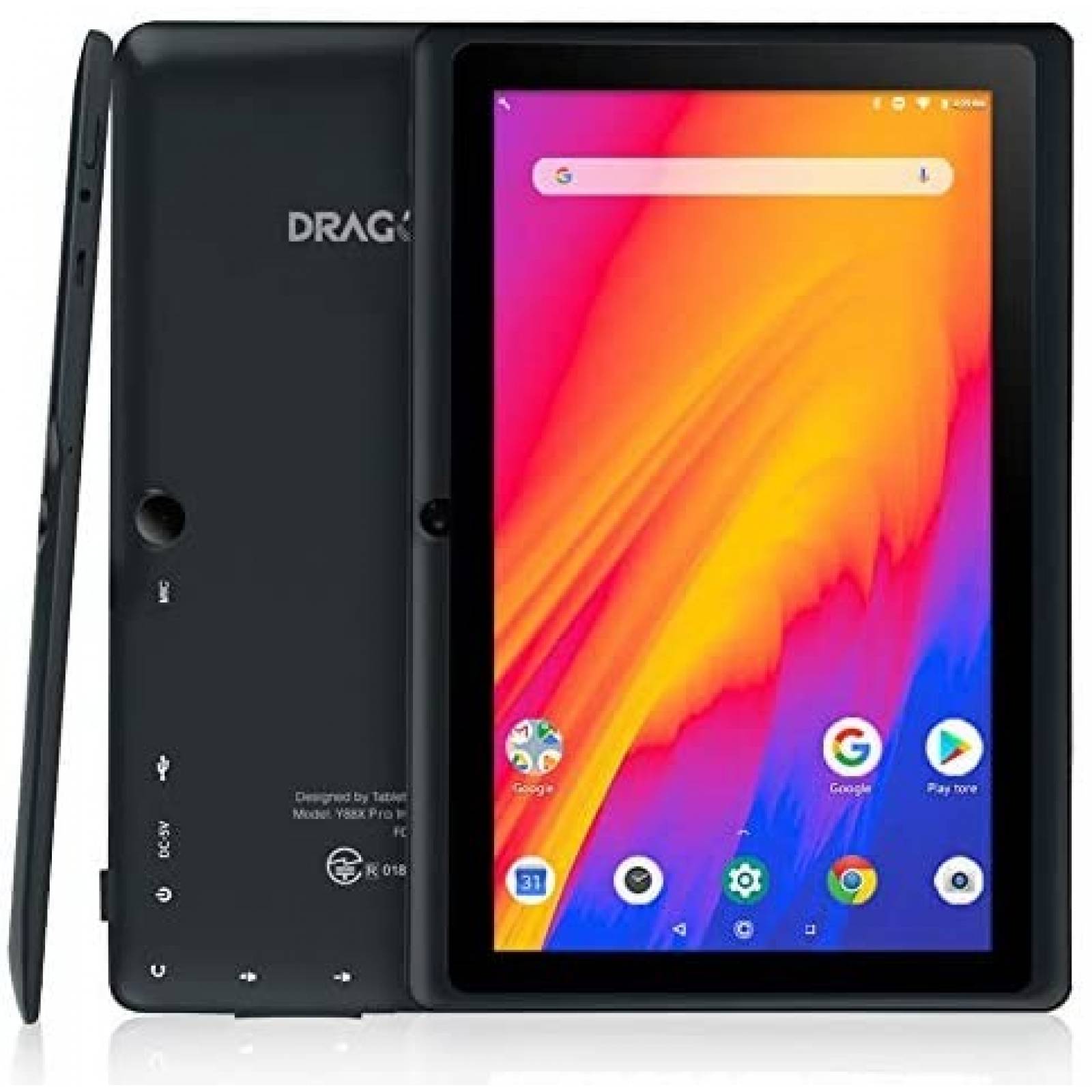 Tablet gamer Dragon Touch 7" Android 9.0 Pie 2GB RAM 16GB
