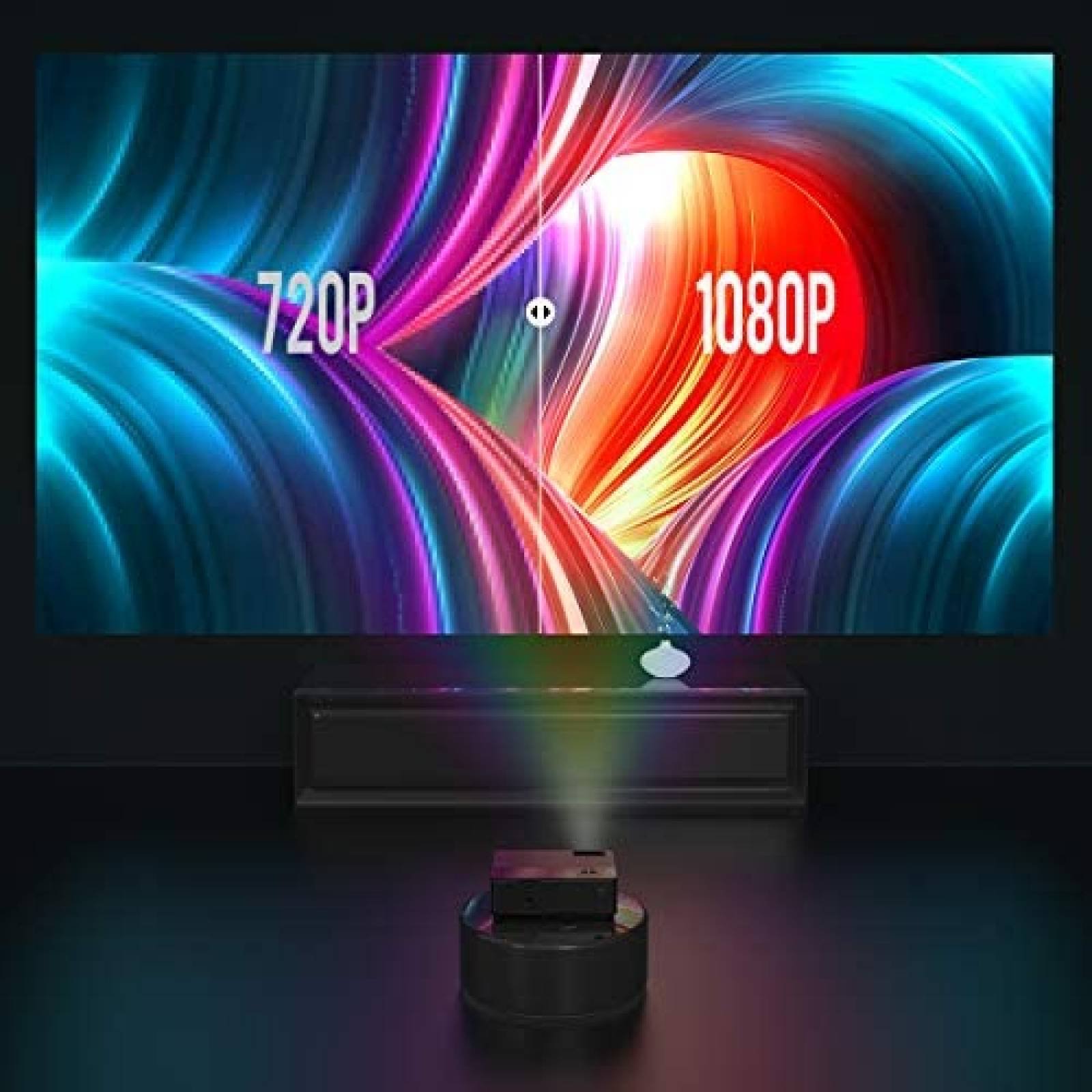 Videoproyector YABER 1080p Amplia Compatibilidad -Negro