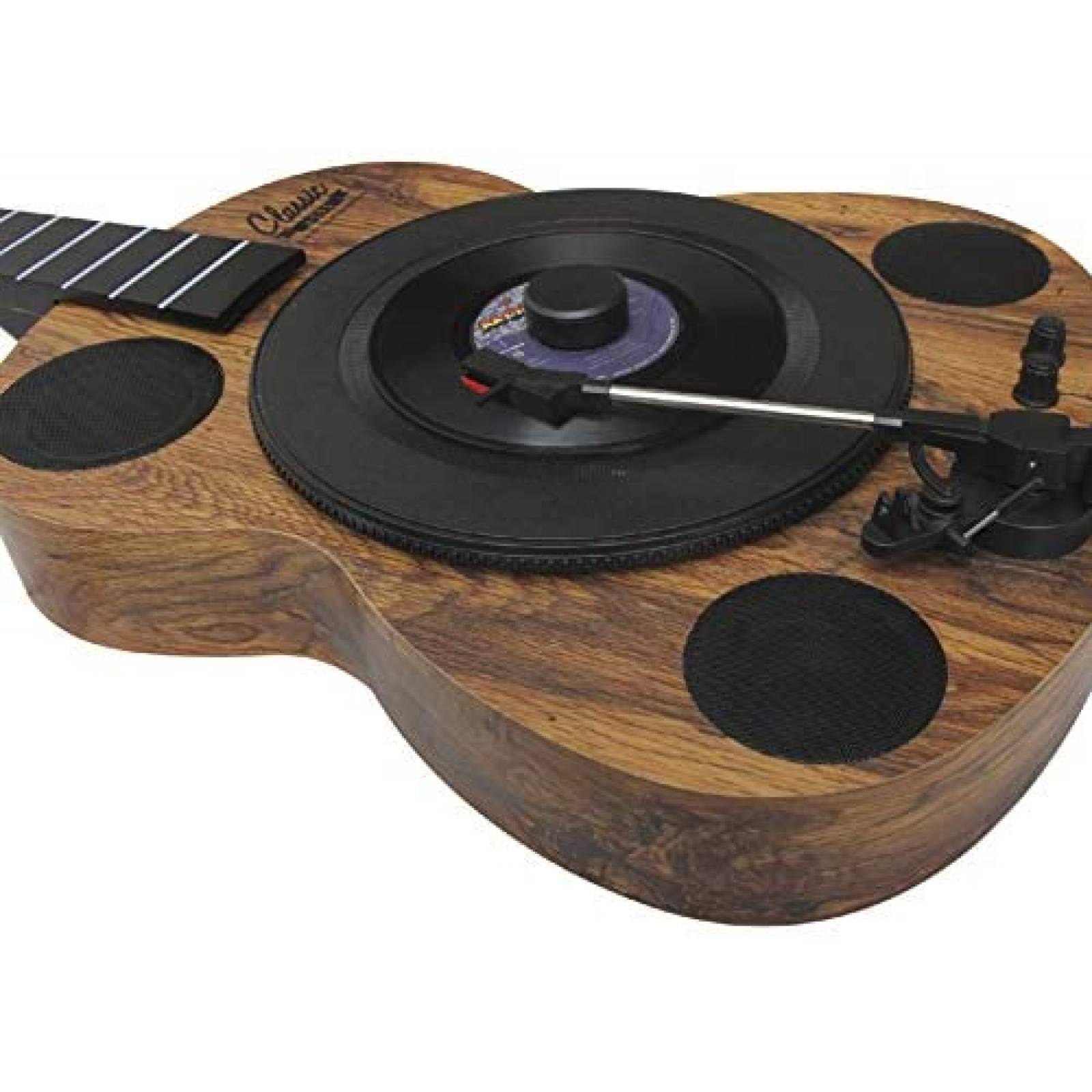 Tornamesa de Discos Vinilo EasyGoProducts Forma de Guitarra