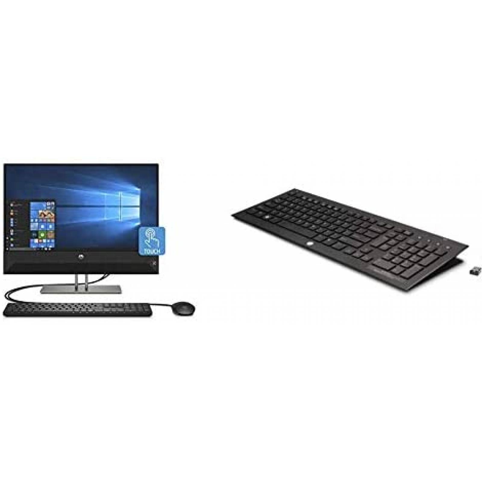 Computadora y Teclado HP i5-9400T 12 GB RAM 512 GB -Negros