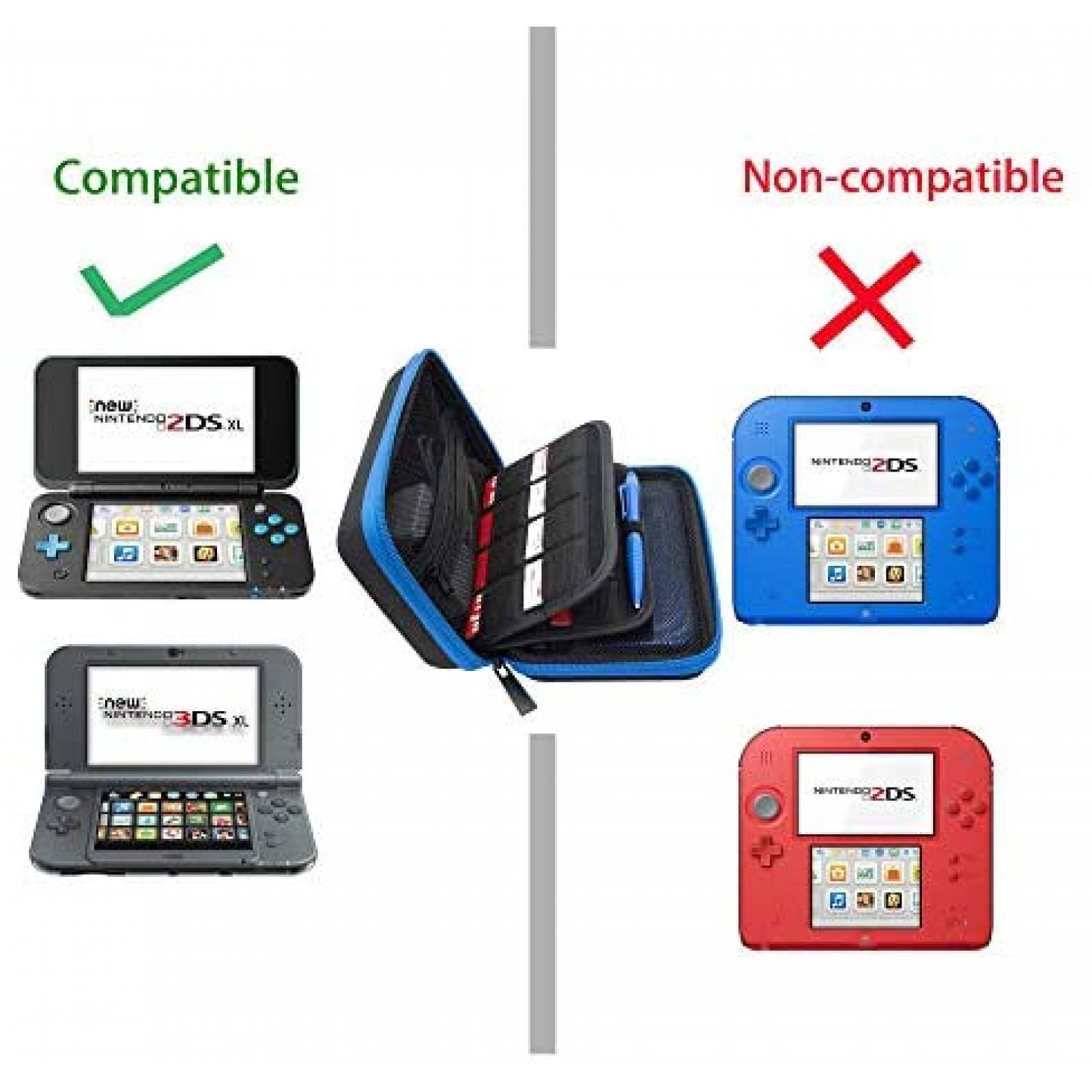 Estuche para Consola BRENDO New Nintendo 2DS XL 4DS XL -Azul