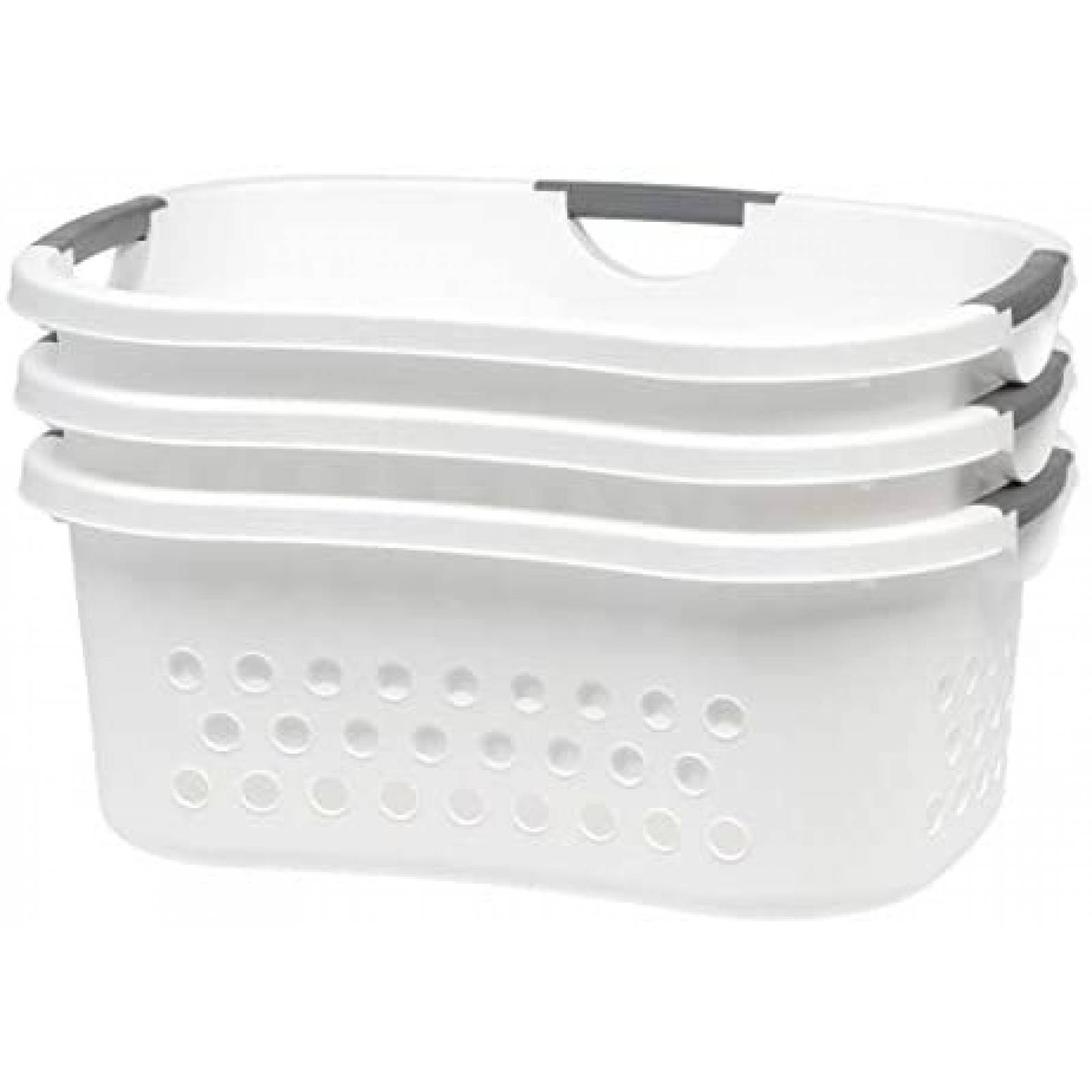 Cestos para Lavandería IRIS USA, Inc. HLB-1 3 pzs -Blanco