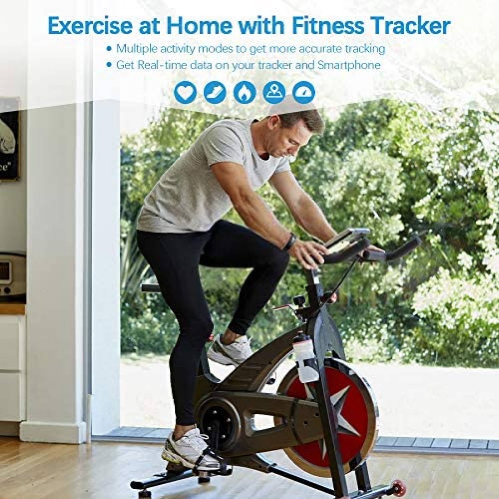 Smartband Lintelek para Ejercicio Podometro - Negro