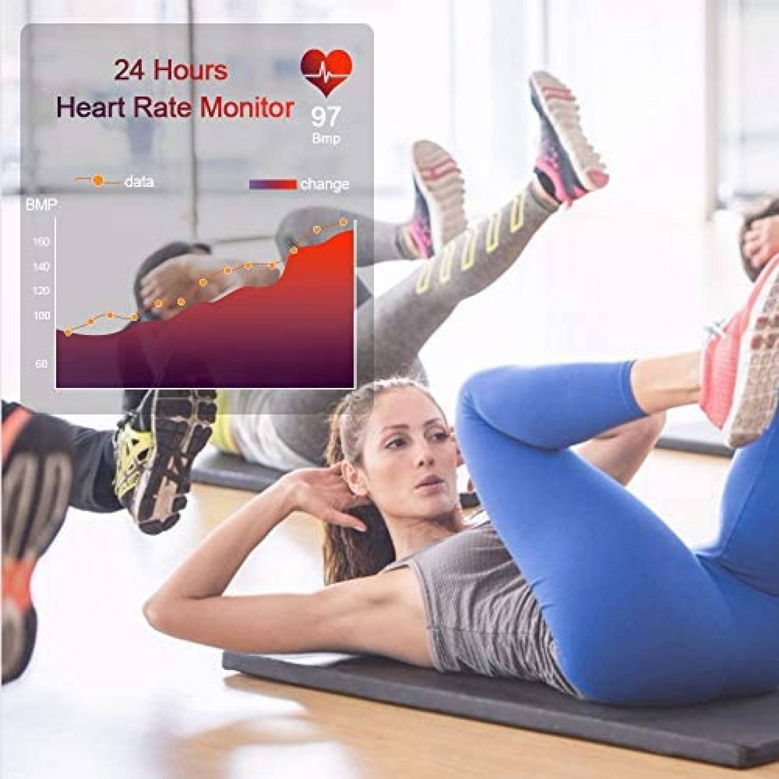 Smartband Lintelek para Ejercicio Podometro - Negro