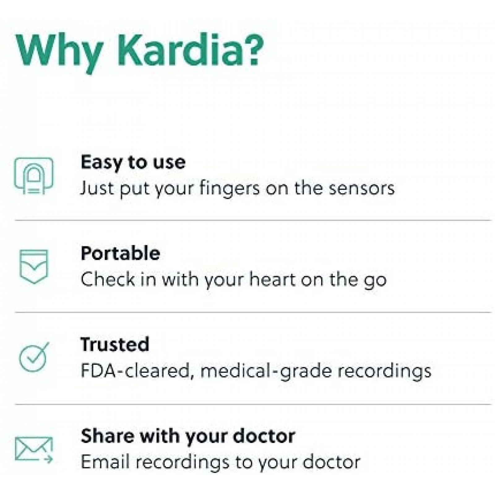 Monitor de Frecuencia Cardíaca AliveCor Uso Fácil -Negro