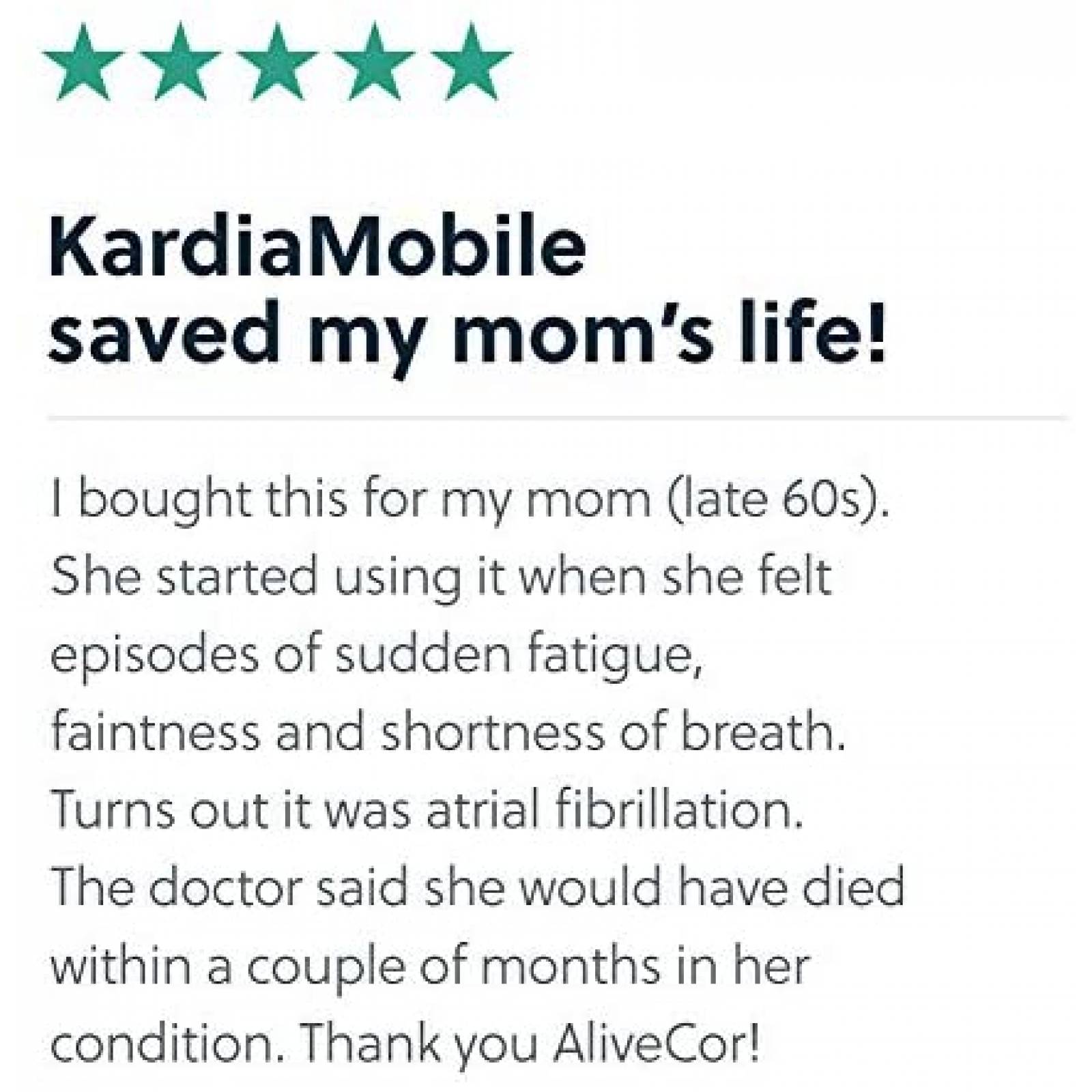 Monitor de Frecuencia Cardíaca AliveCor Uso Fácil -Negro