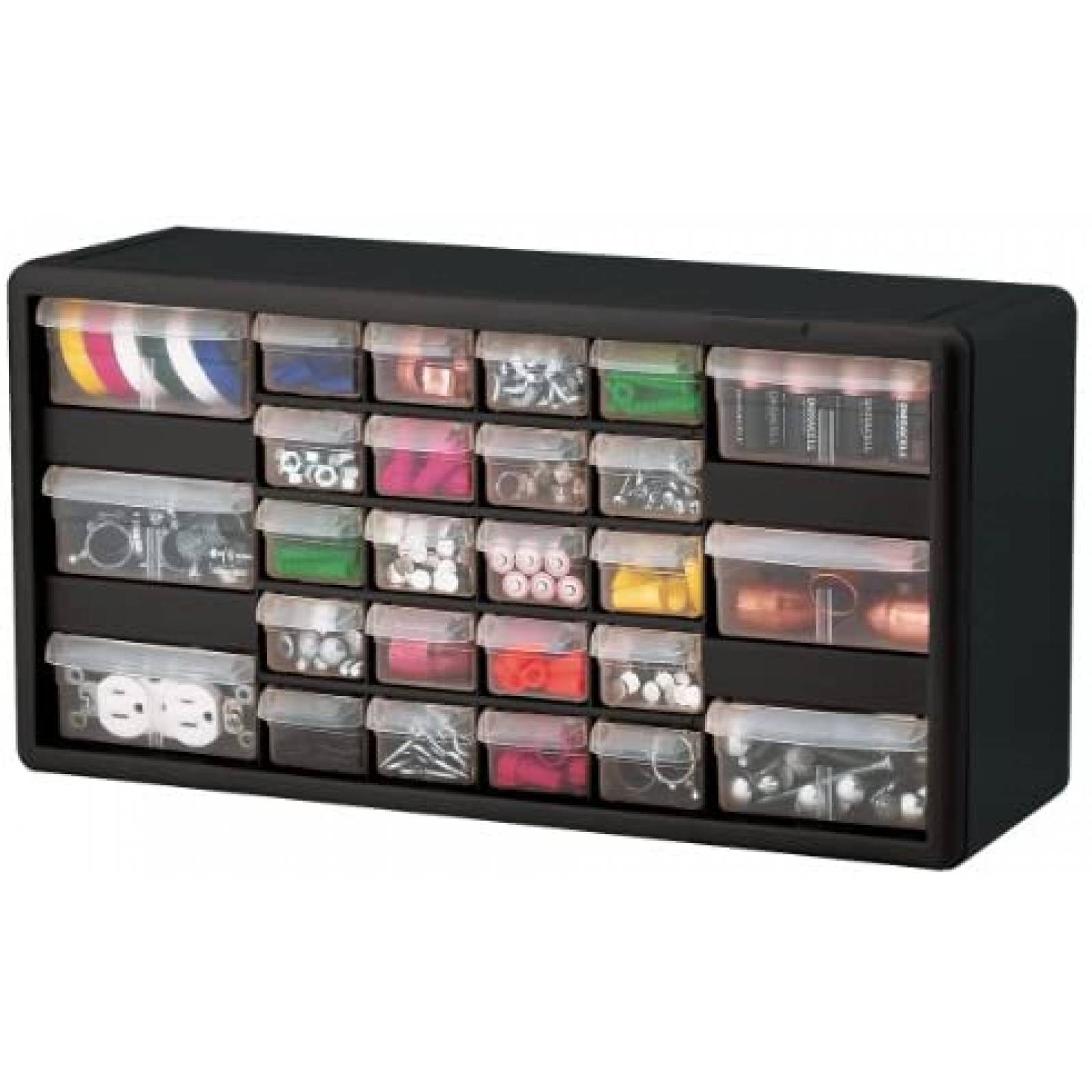 Organizador AkroMils 10126 26 Cajones Plástico Negro
