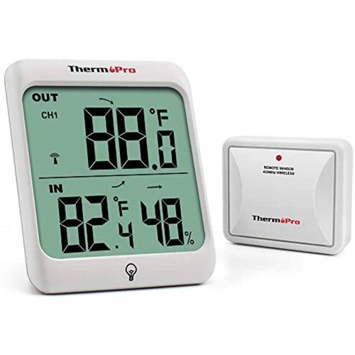 Higrómetro ThermoPro TP63 60m c/ Control Remoto -Blanco