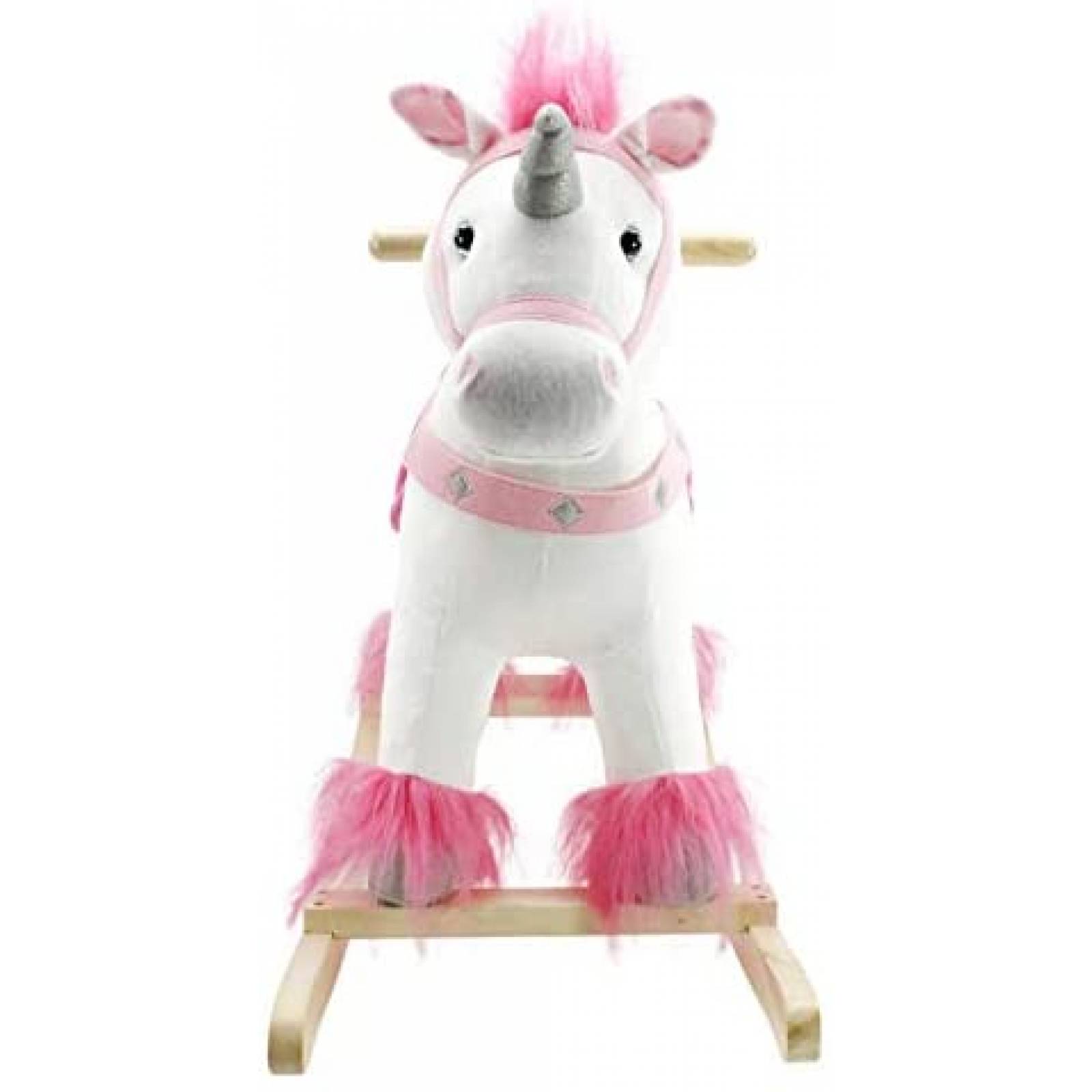 Mecedora Animal Adventure Unicornio 75 lbs +3 Años -Rosa