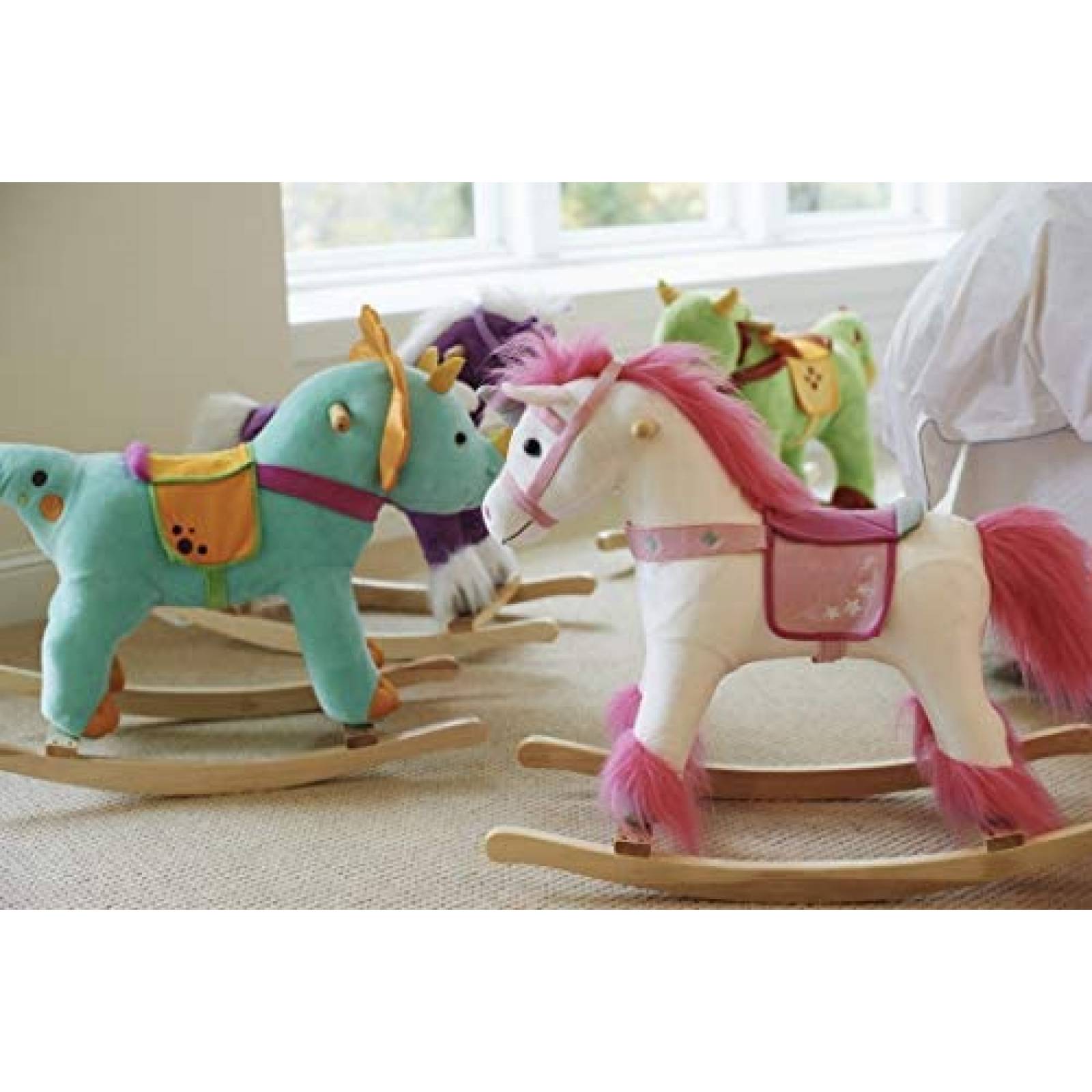 Mecedora Animal Adventure Unicornio 75 lbs +3 Años -Rosa