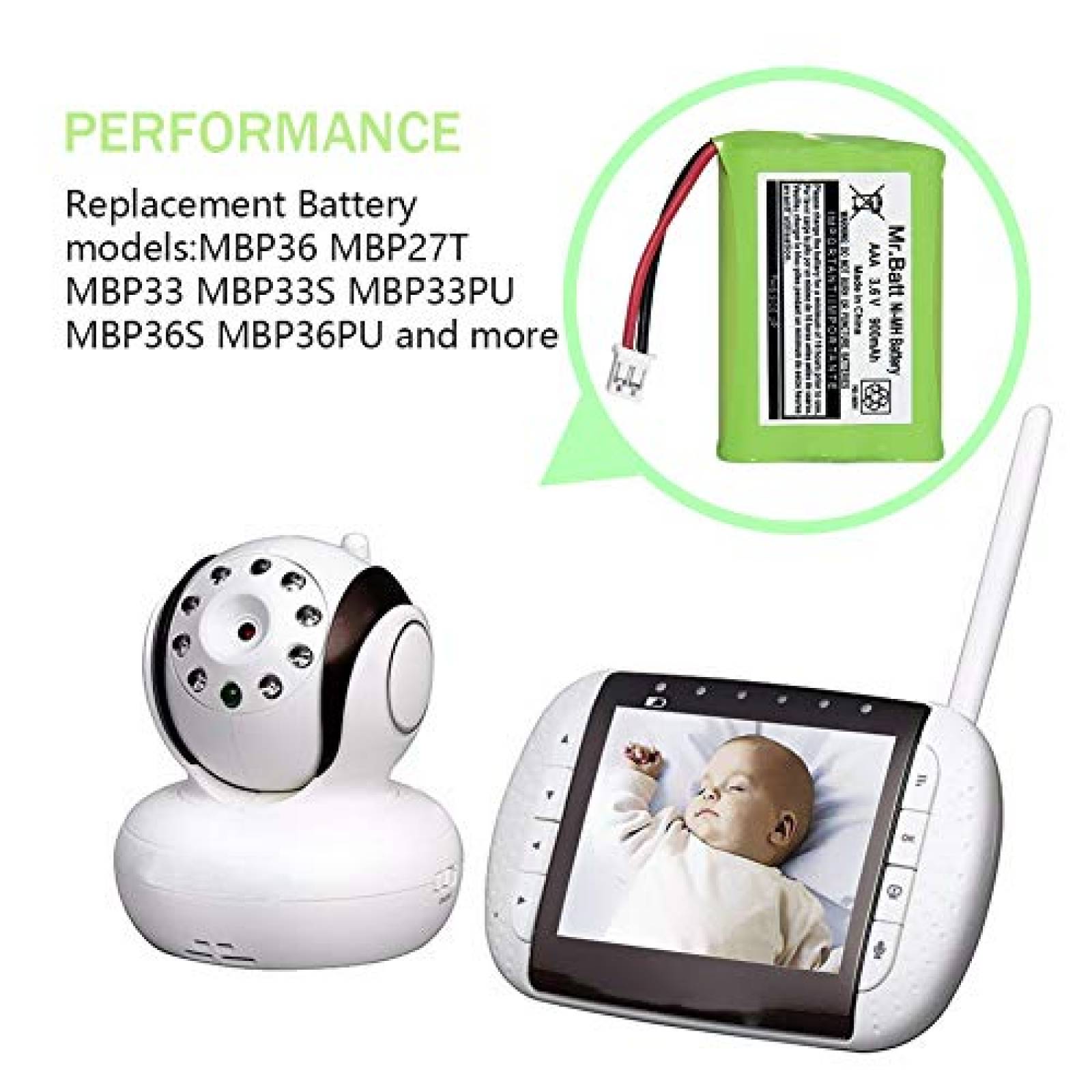 Batería de reemplazo Mr.Batt para Motorola Baby Monitor