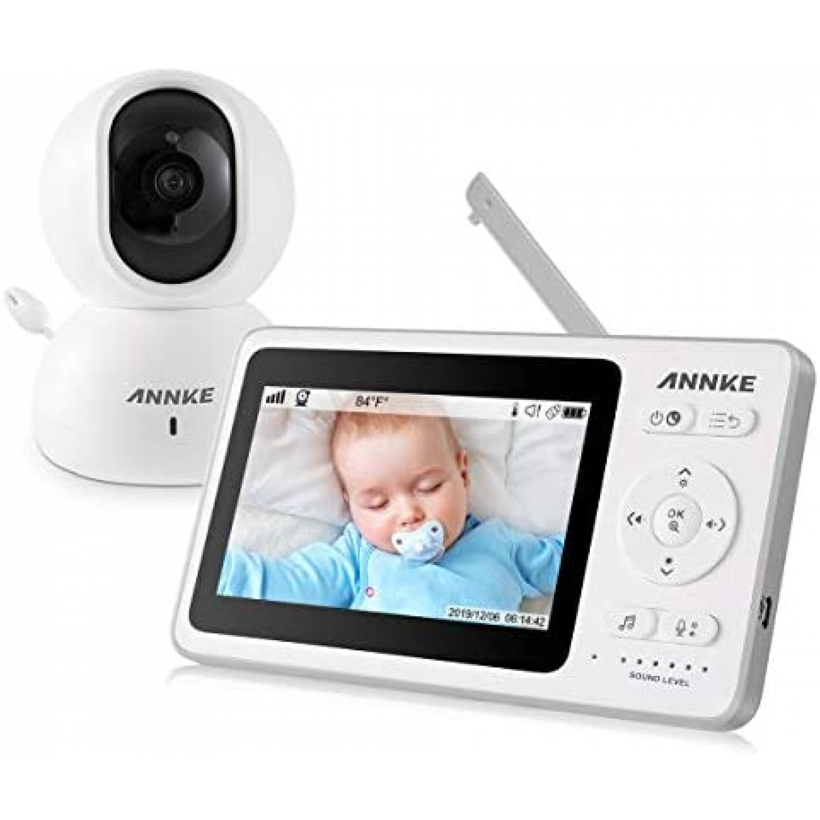 Monitor con Cámara para Bebés ANNKE Rango de 100 Pies