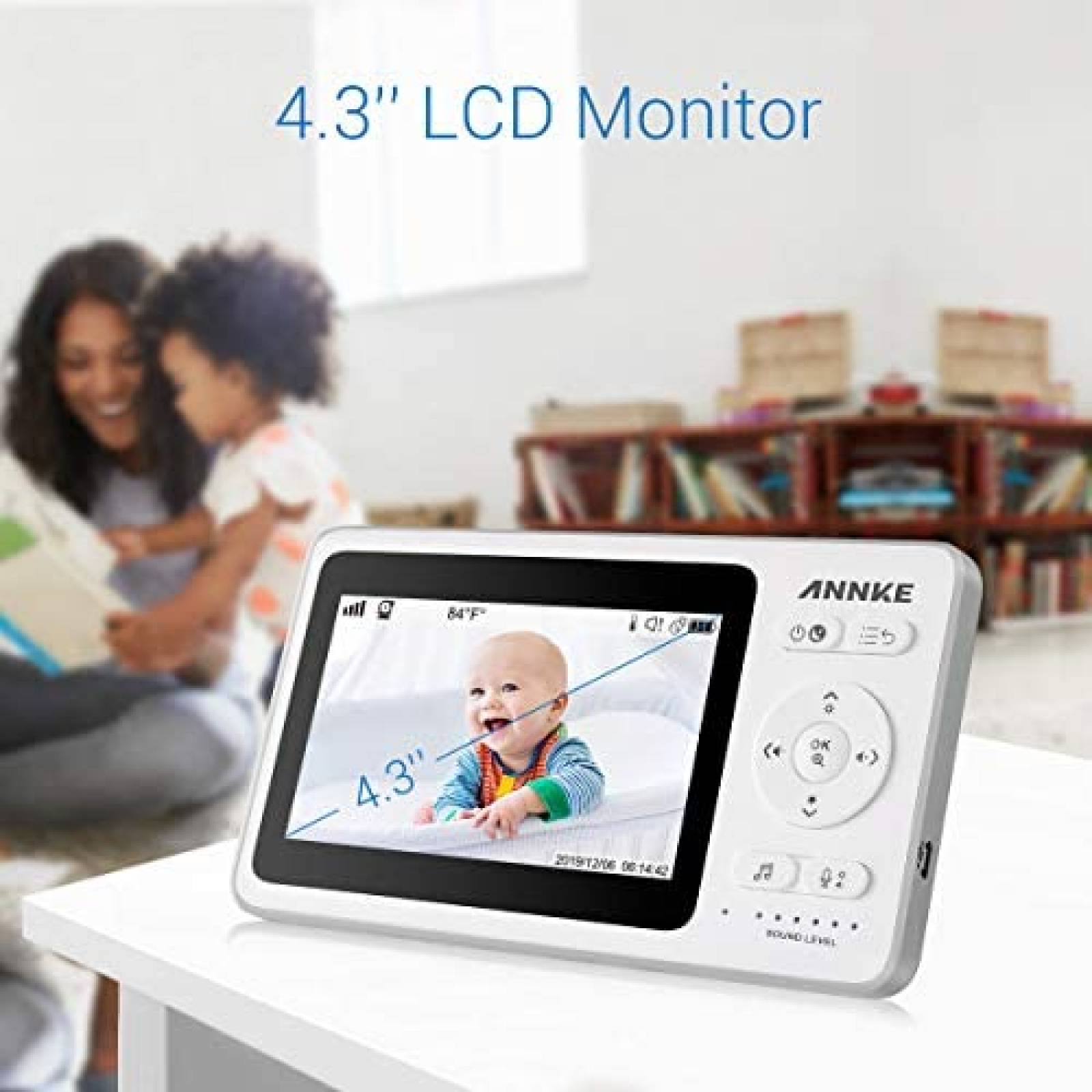 Monitor con Cámara para Bebés ANNKE Rango de 100 Pies