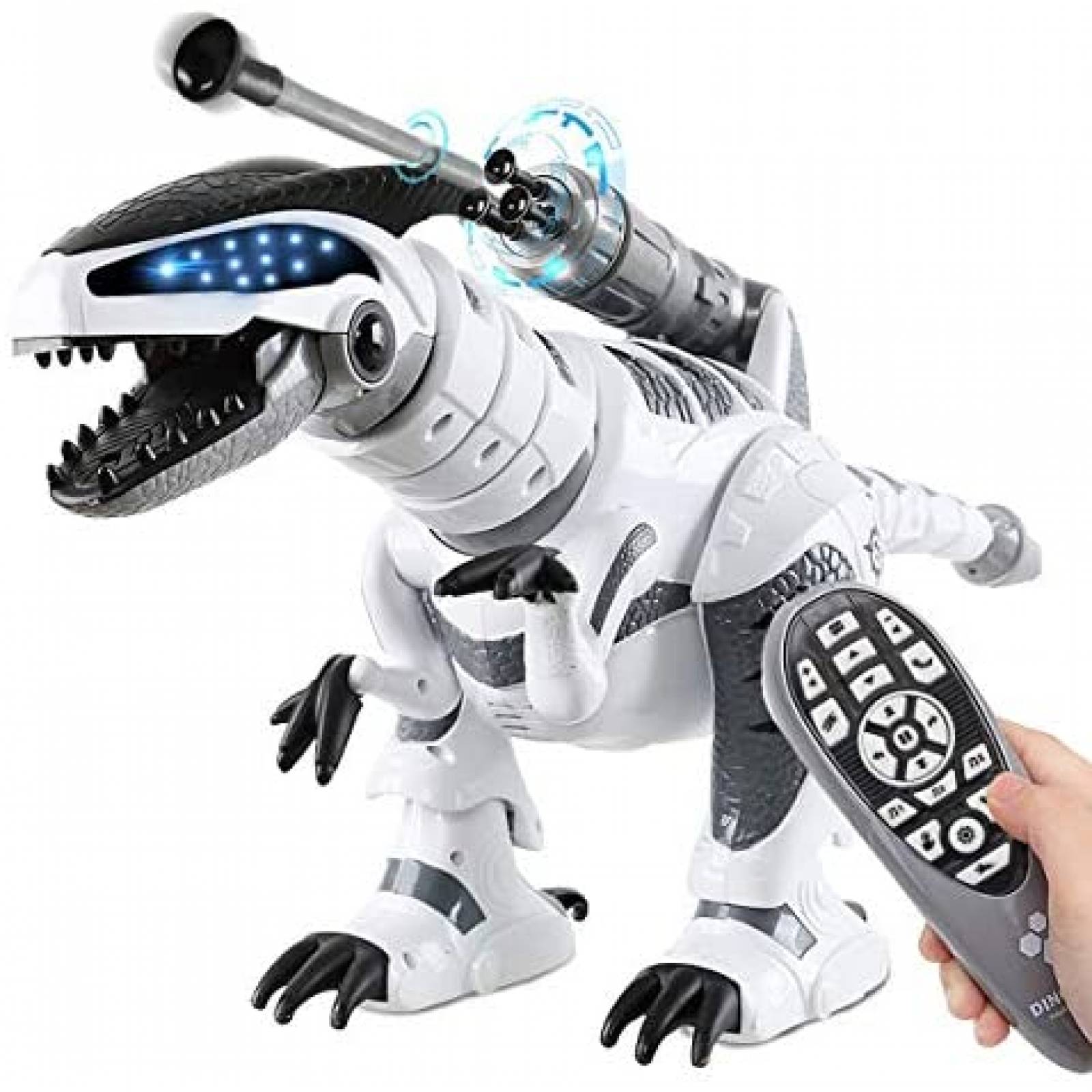 Dinosaurio Robot Fistone con Control Remoto - Blanco