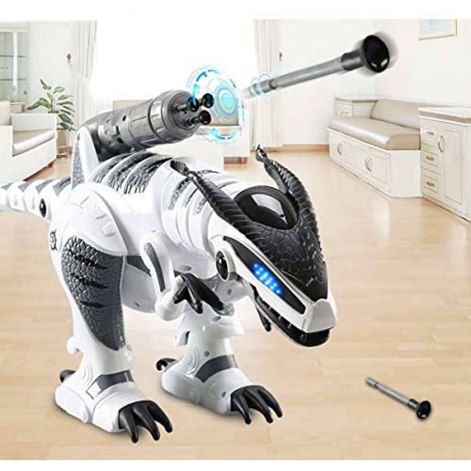 Dinosaurio Robot Fistone con Control Remoto - Blanco