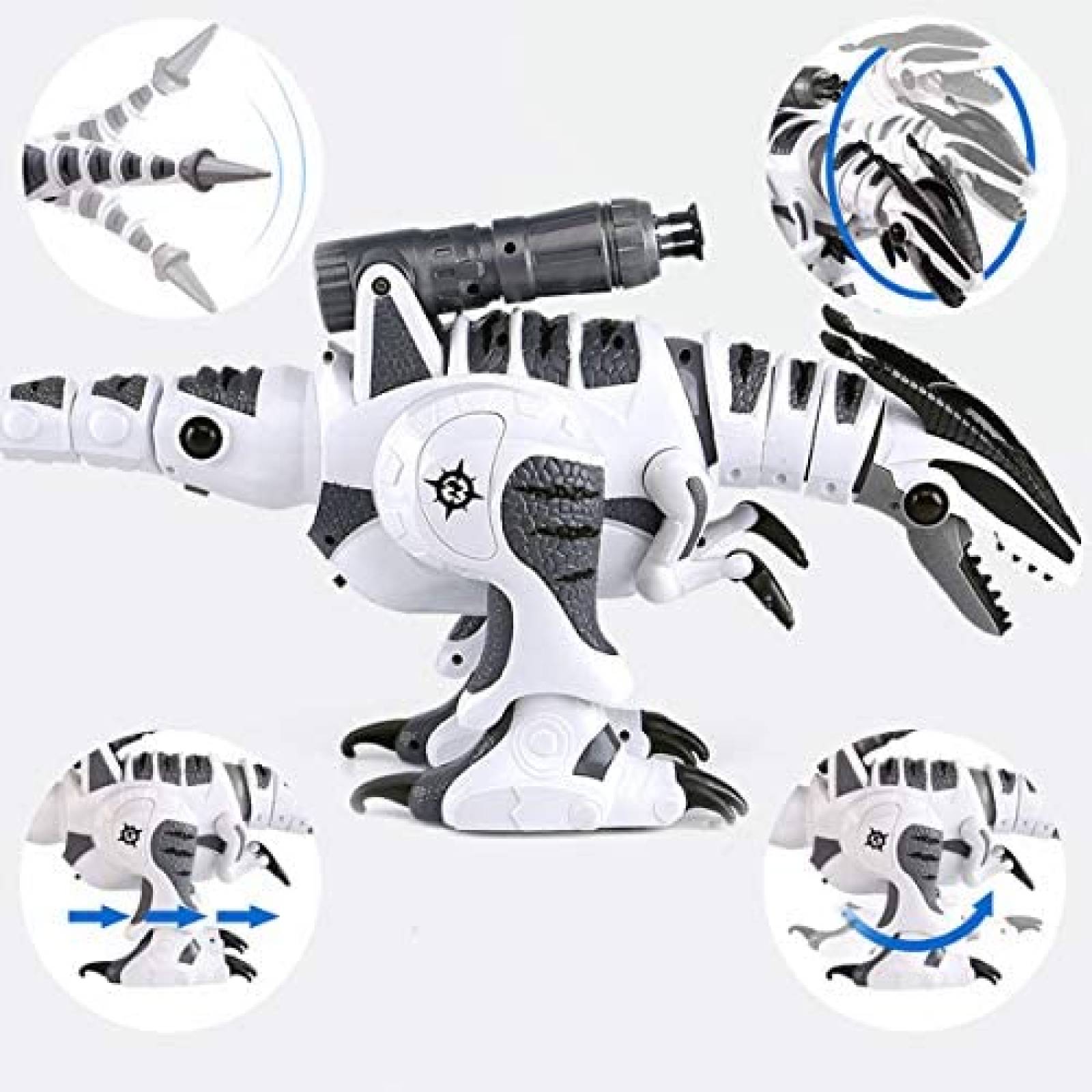 Dinosaurio Robot Fistone con Control Remoto - Blanco