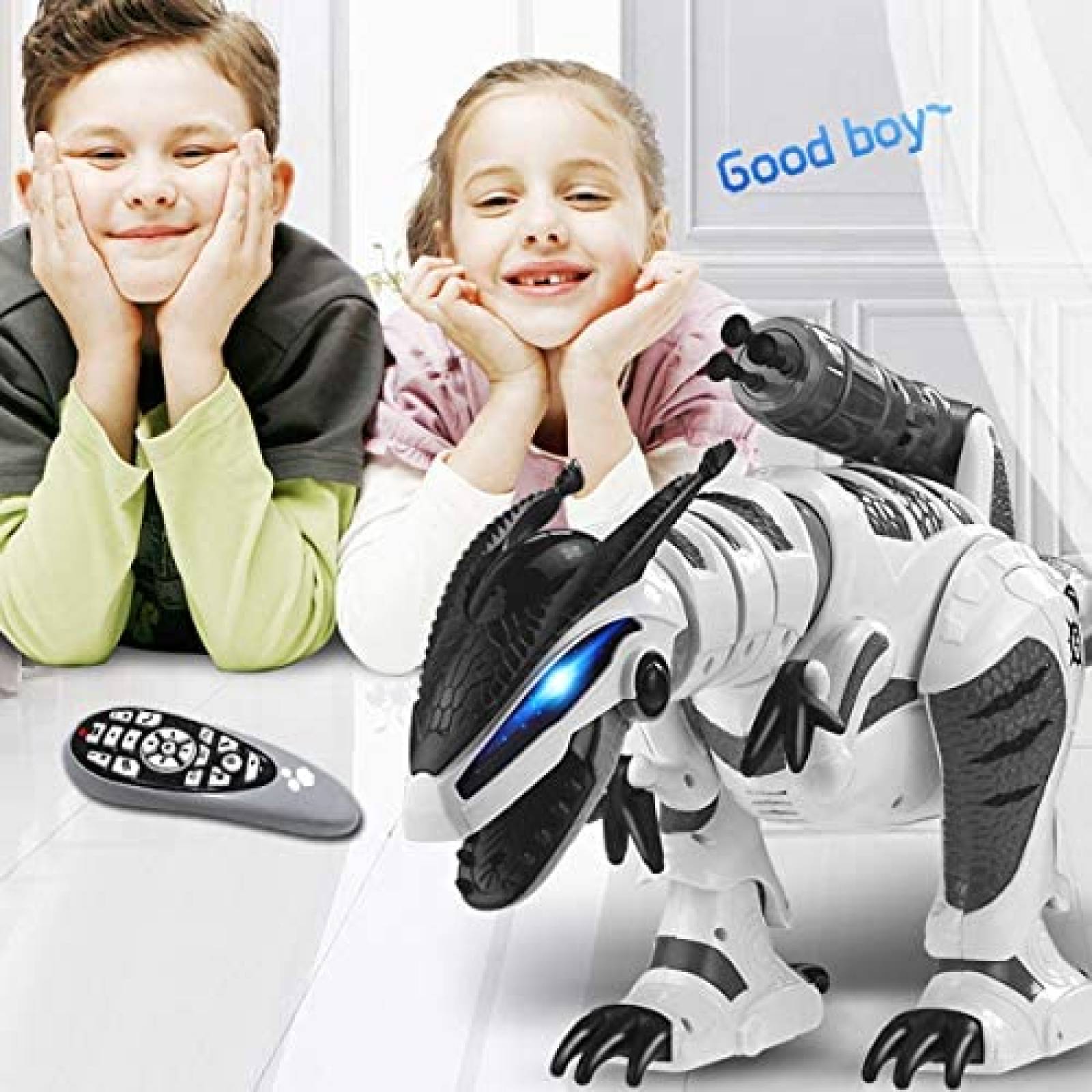 Dinosaurio Robot Fistone con Control Remoto - Blanco