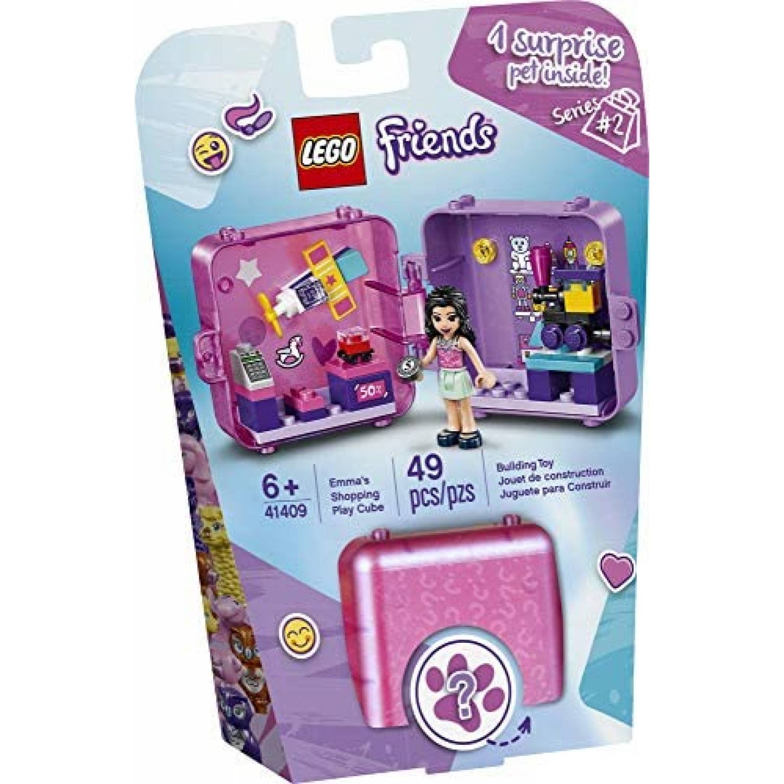 Jueguete Armable para Niñas LEGO Cubo con Muñeca -Rosa