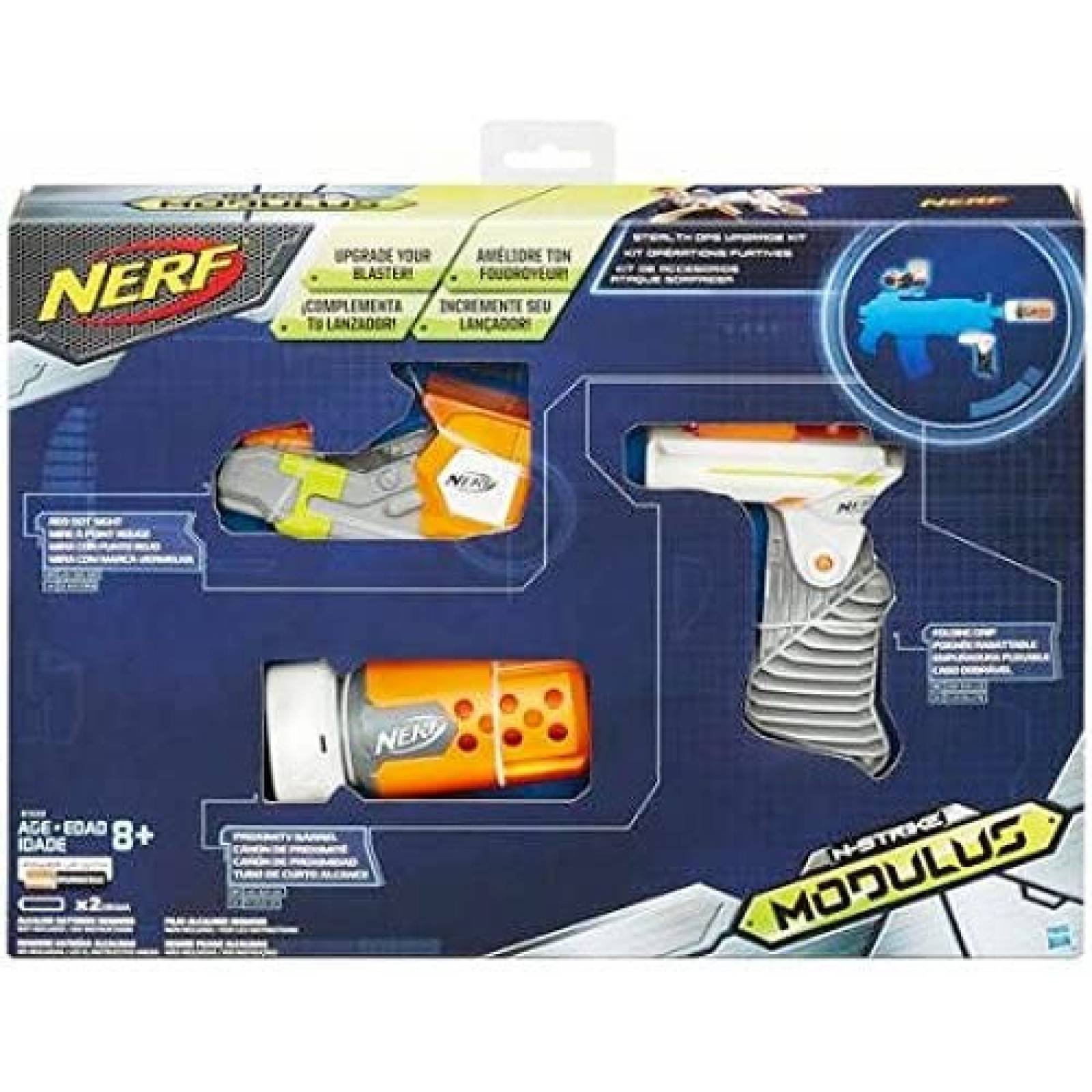 Pistola de Dardos NERF Modulus Stealth Kit c 3 Accesorios