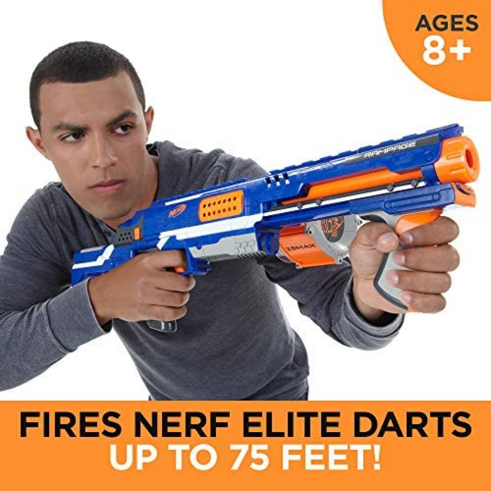 Pistola de Dardos NERF Rampage N-Strike Elite Toy Blaster