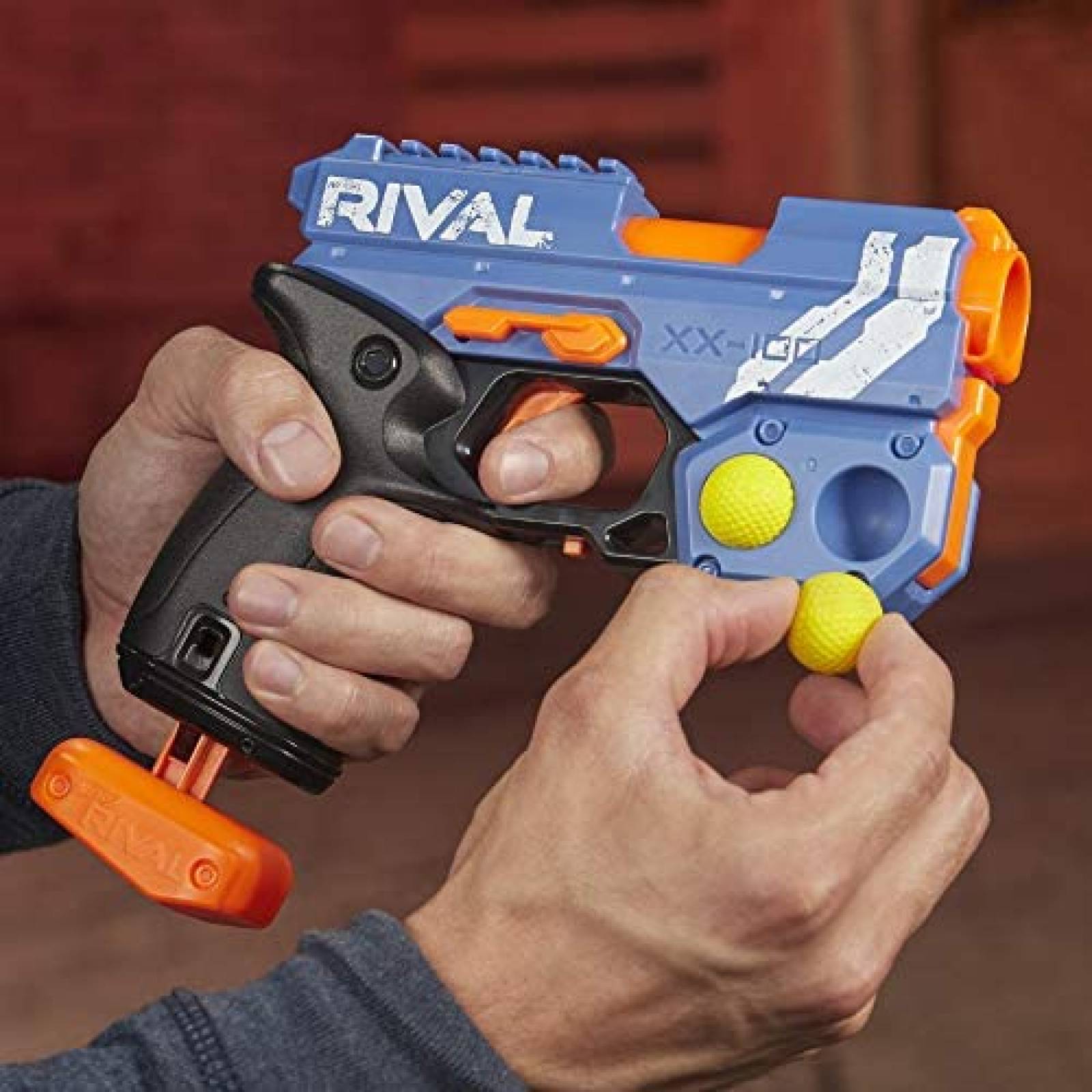 Pistola de Dardos NERF Rival Knockout XX-100 Pelotas -Azul