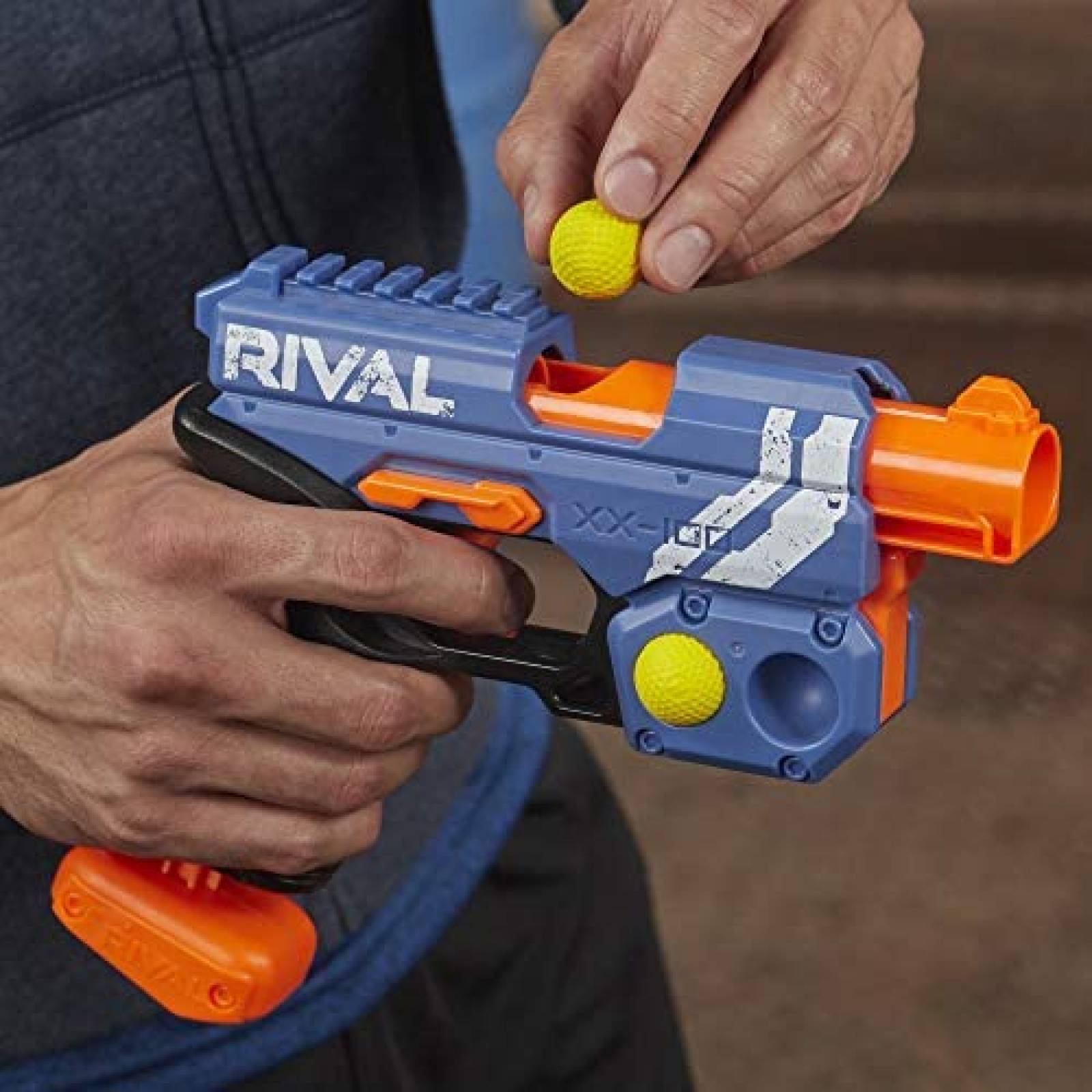 Pistola de Dardos NERF Rival Knockout XX-100 Pelotas -Azul