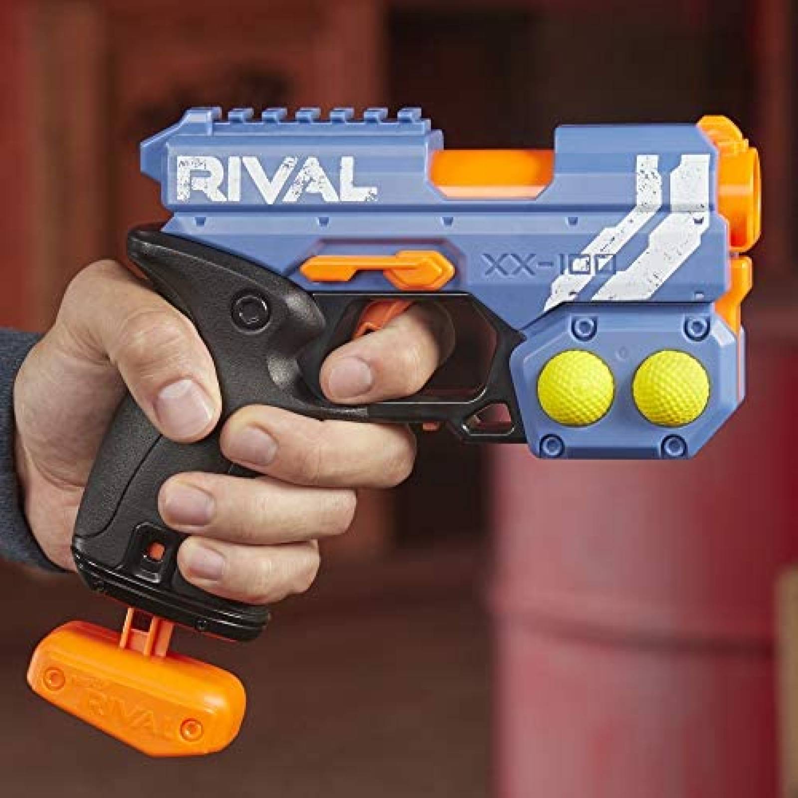 Pistola de Dardos NERF Rival Knockout XX-100 Pelotas -Azul