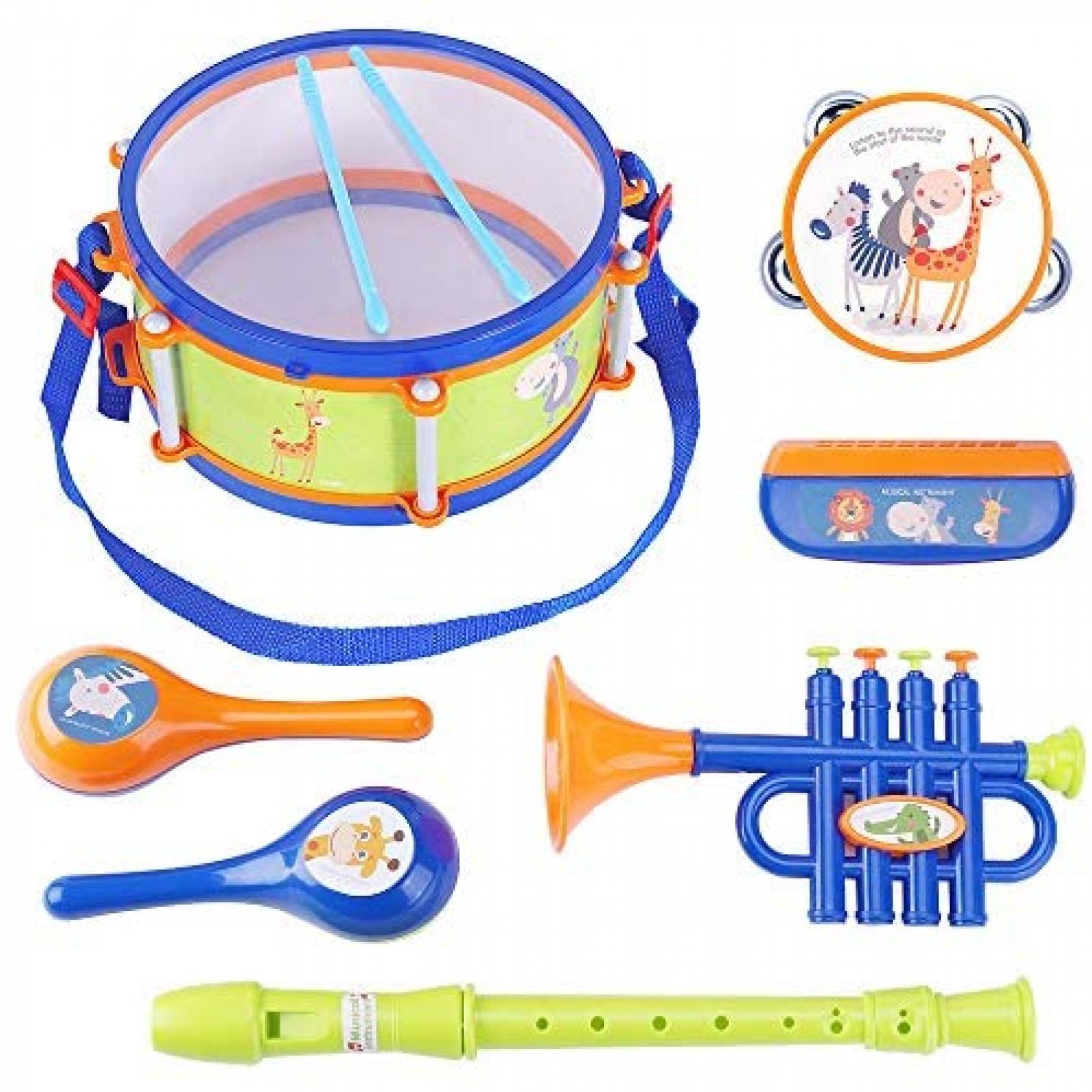 Set de Instrumentos Musicales iPlay, iLearn 7 pzs -Azul