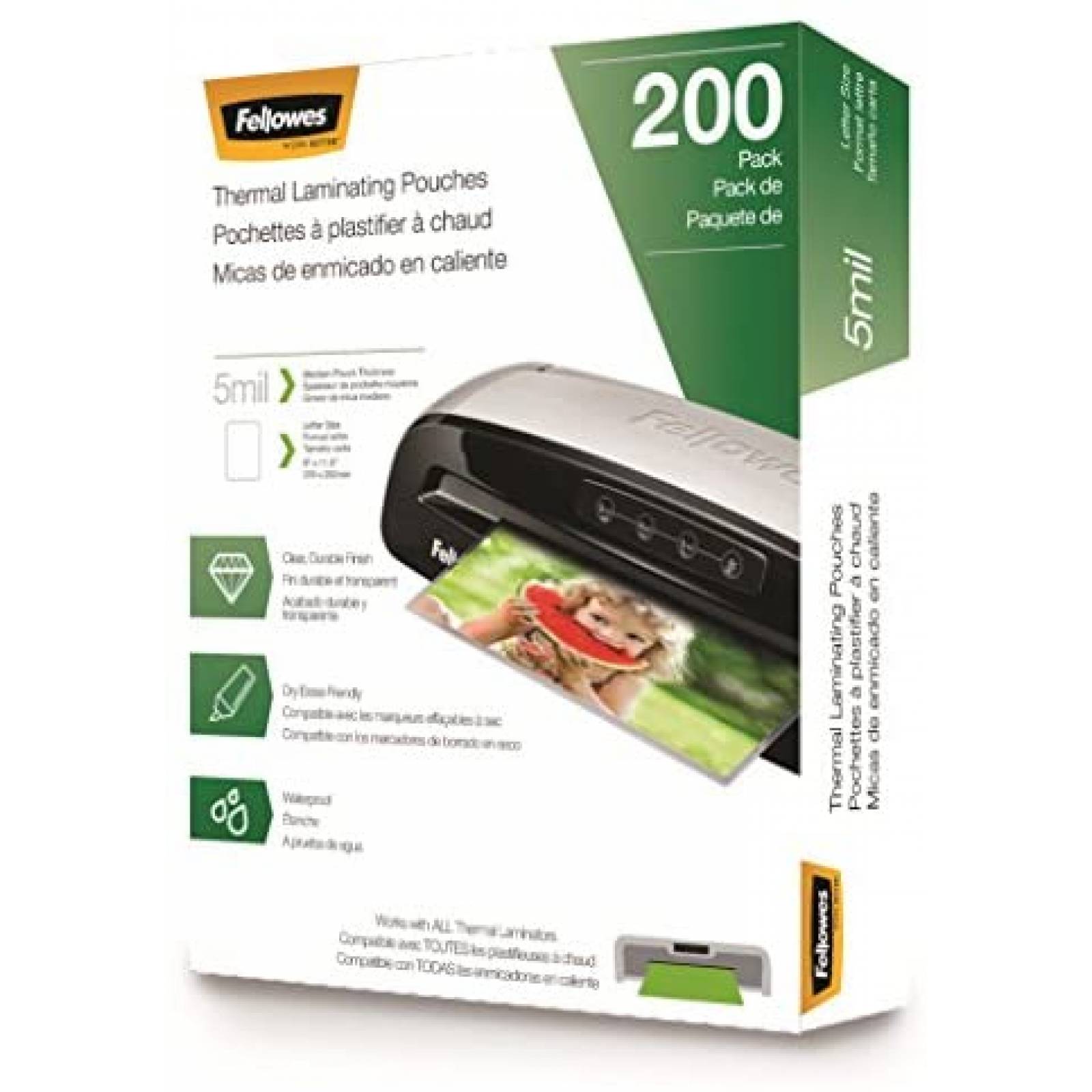 Micas para Laminación Fellowes 5743601 200 pzs -Transp