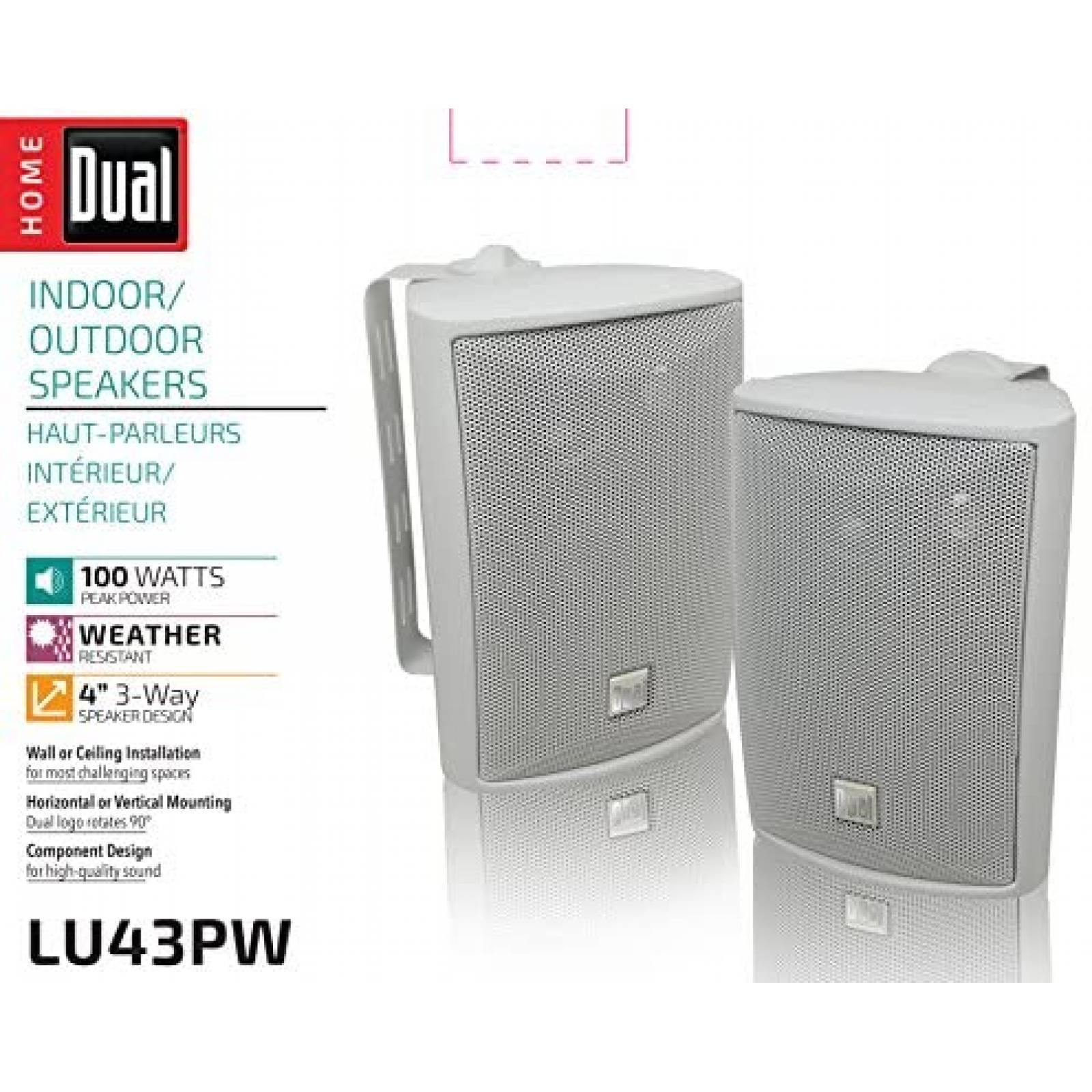 Bocinas de Pared Dual Electronics LU43PW Resistente al Clima