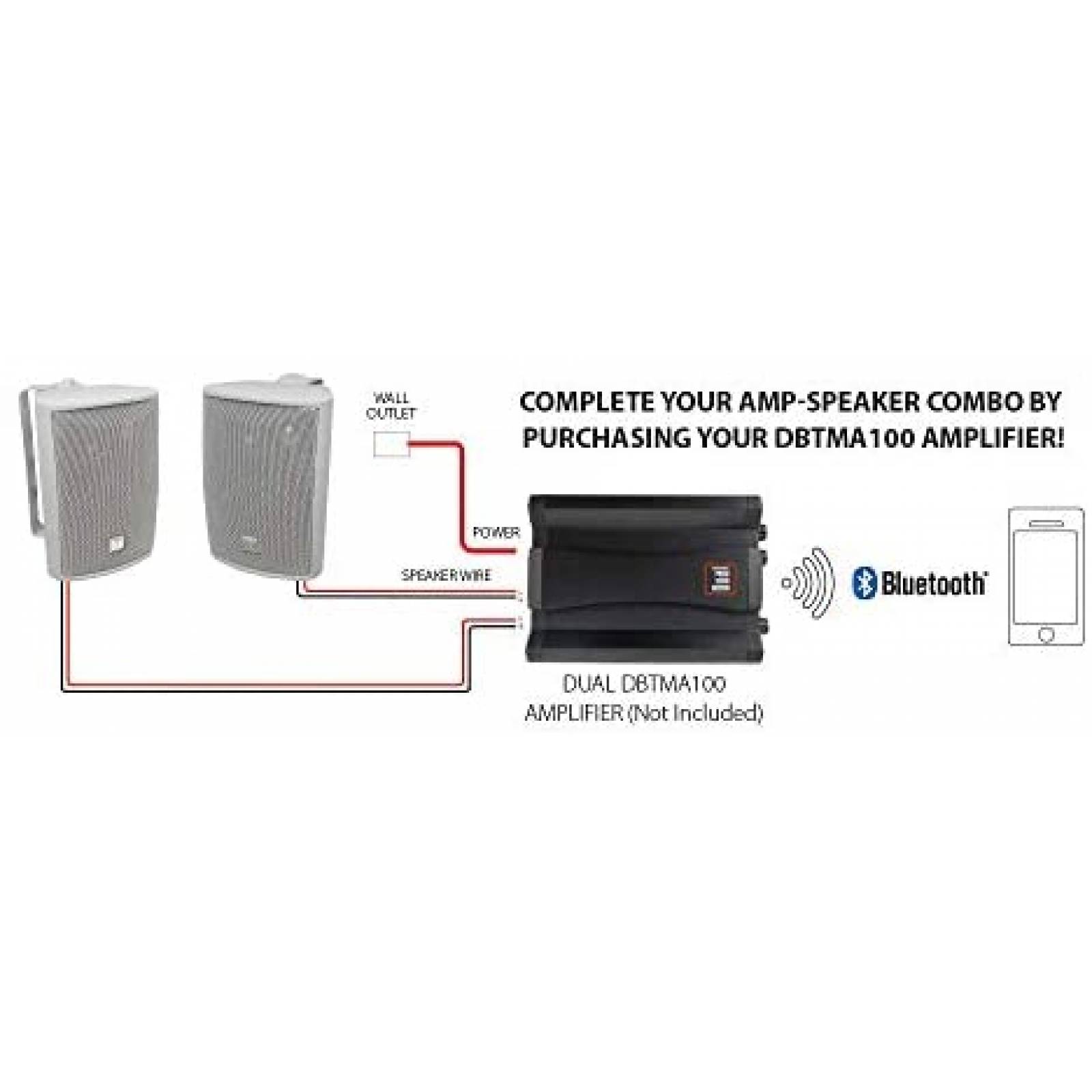 Bocinas de Pared Dual Electronics LU43PW Resistente al Clima