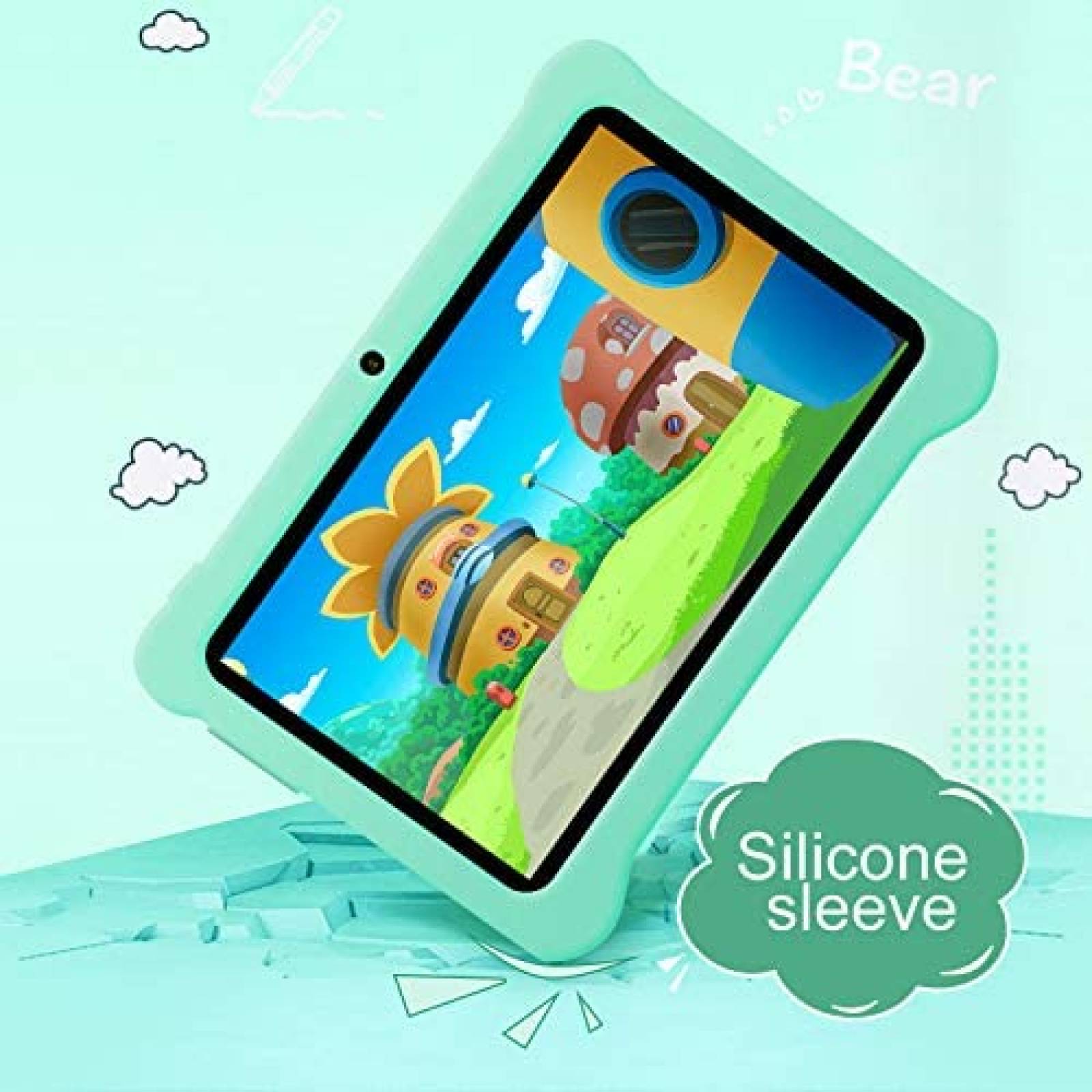 Tablet para Niños AOYODKG 7'' HD 32GB WiFi Educativo -Verde