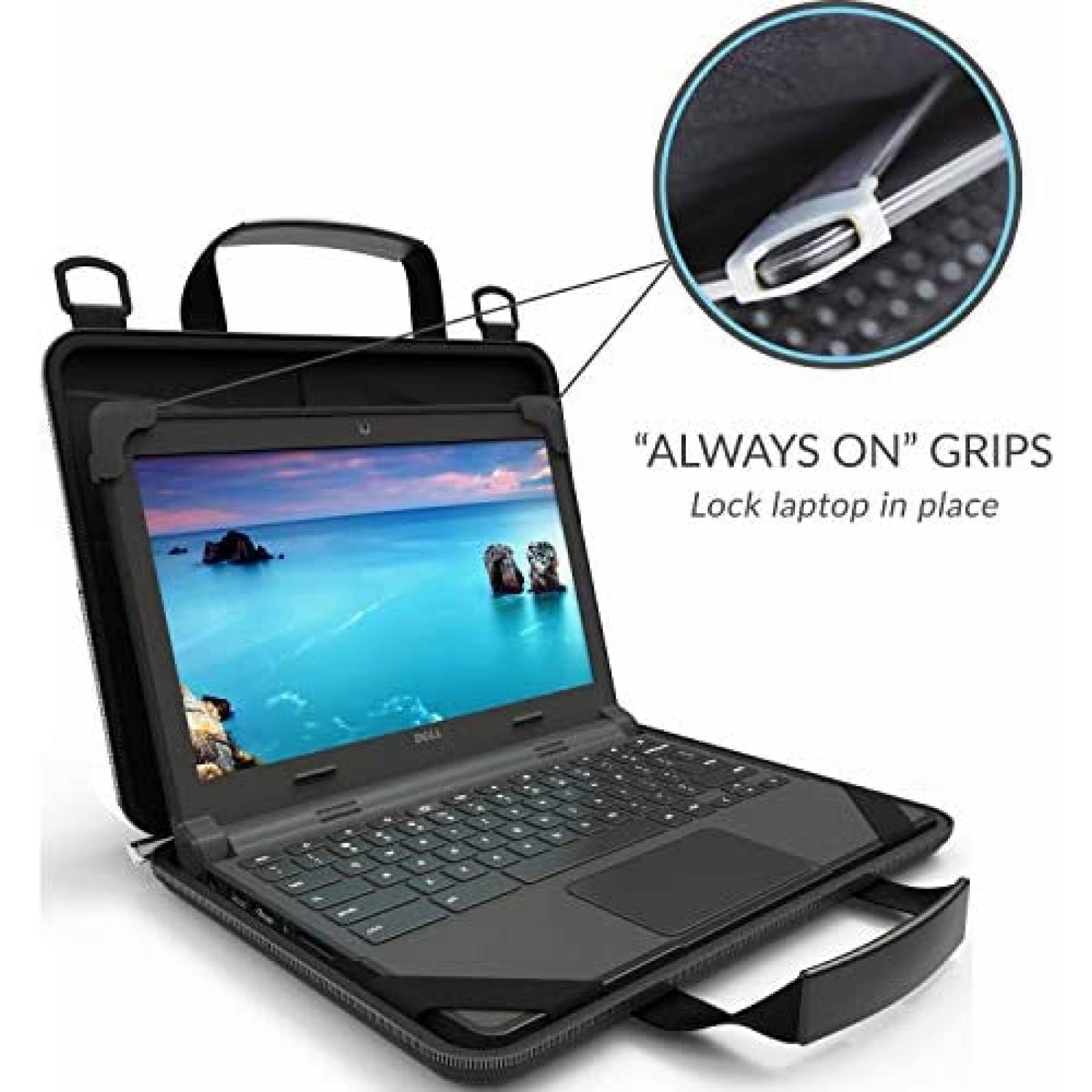 Funda para Laptop de Uso Rudo UZBL 11.6'' para Colgar -Negro