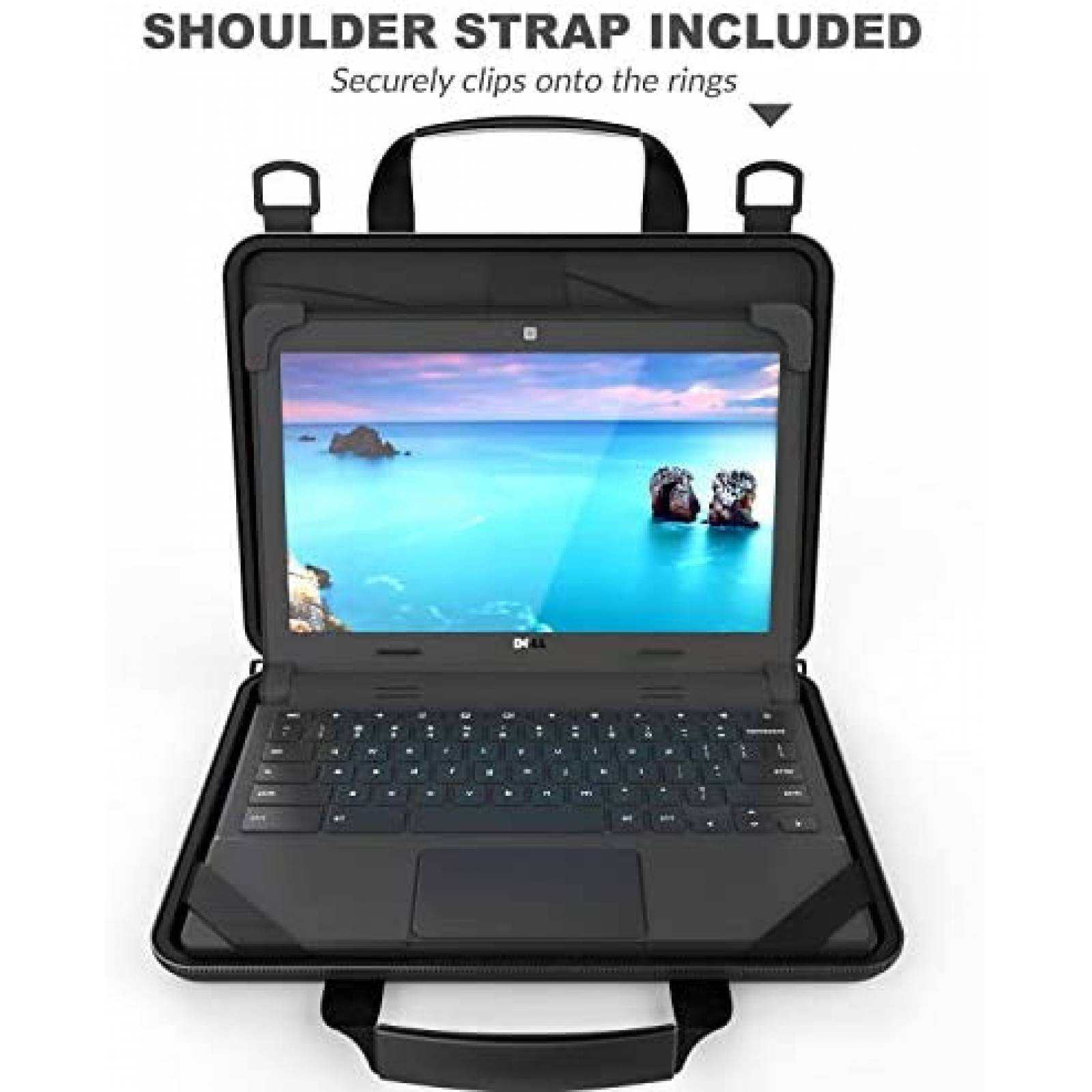 Funda para Laptop de Uso Rudo UZBL 11.6'' para Colgar -Negro