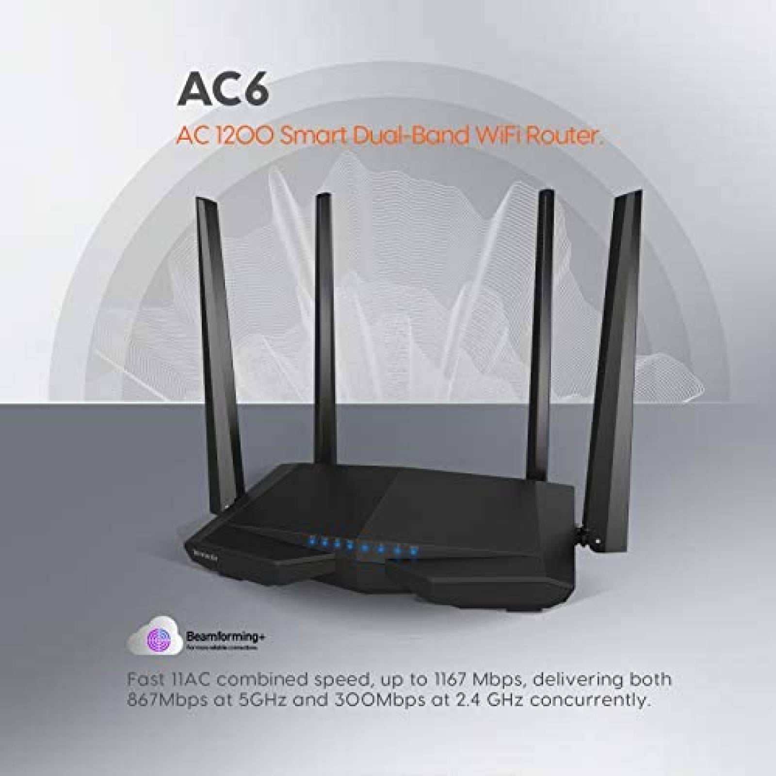 Router Tenda AC1200 Banda Dual WiFi Alta Velocidad -Negro