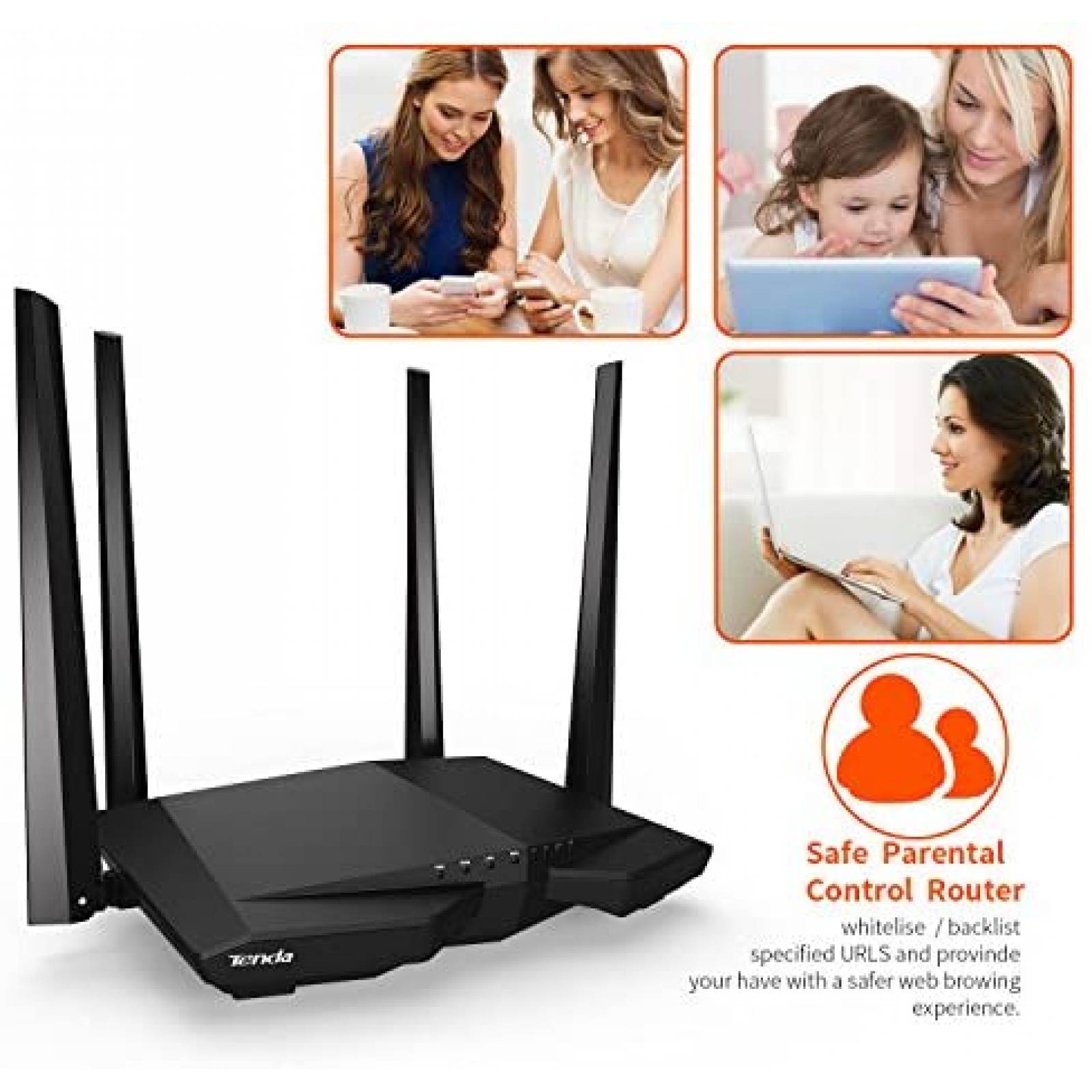 Router Tenda AC1200 Banda Dual WiFi Alta Velocidad -Negro