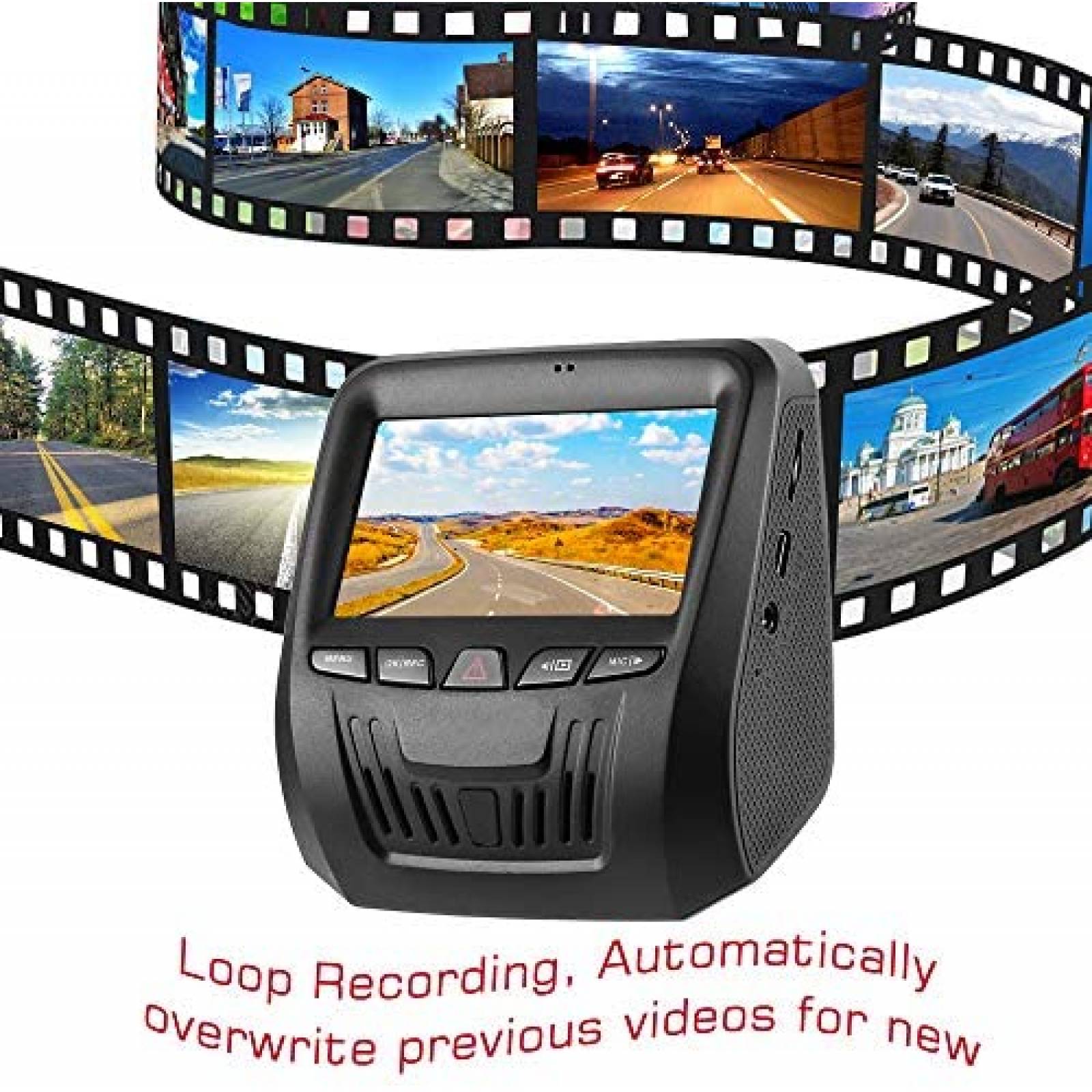 Cámara para Auto Welcam 1080P Full HD Pantalla 3'' IPS USB