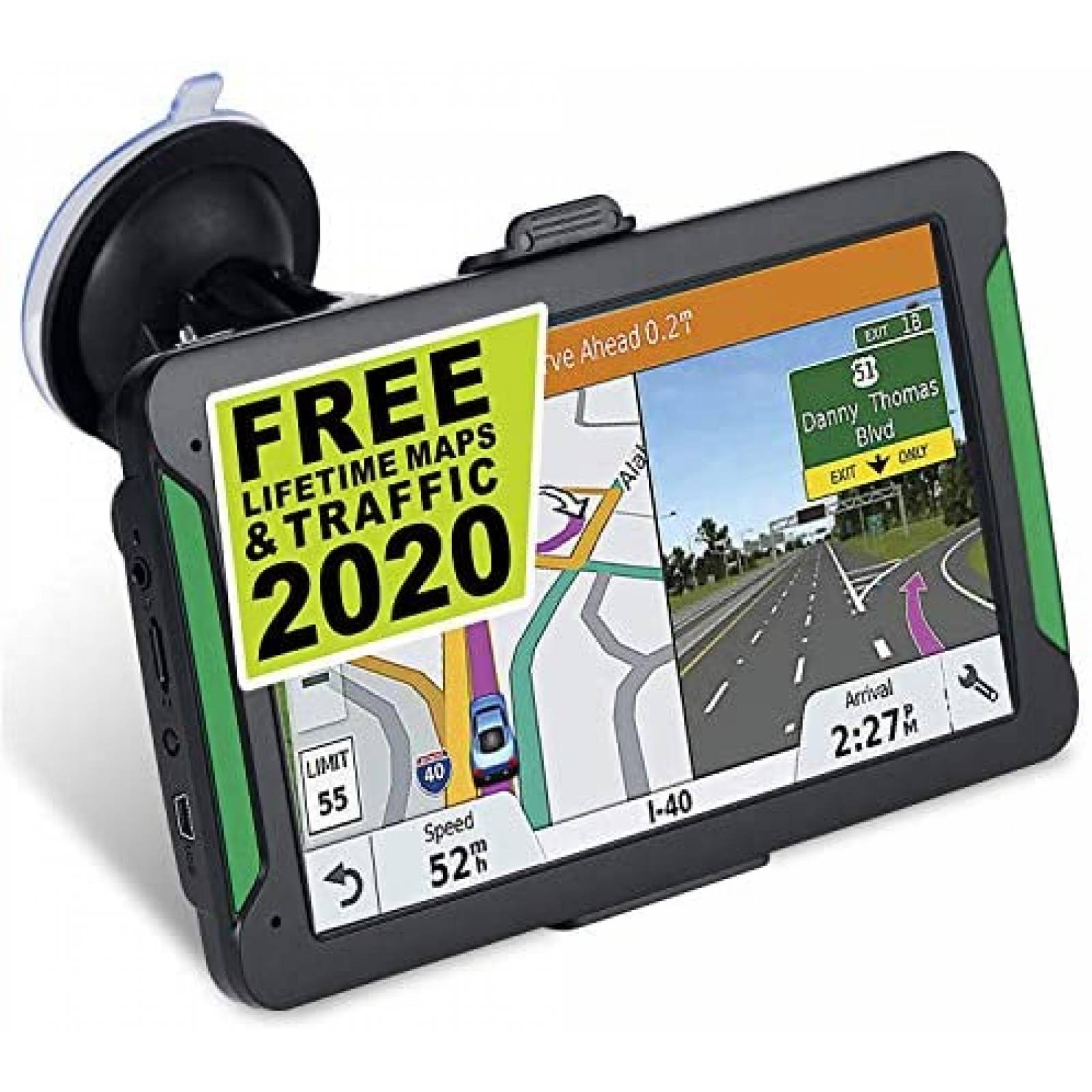 Navegación GPS para Coche LONGRUF Pantalla Touch 7'' -Negro