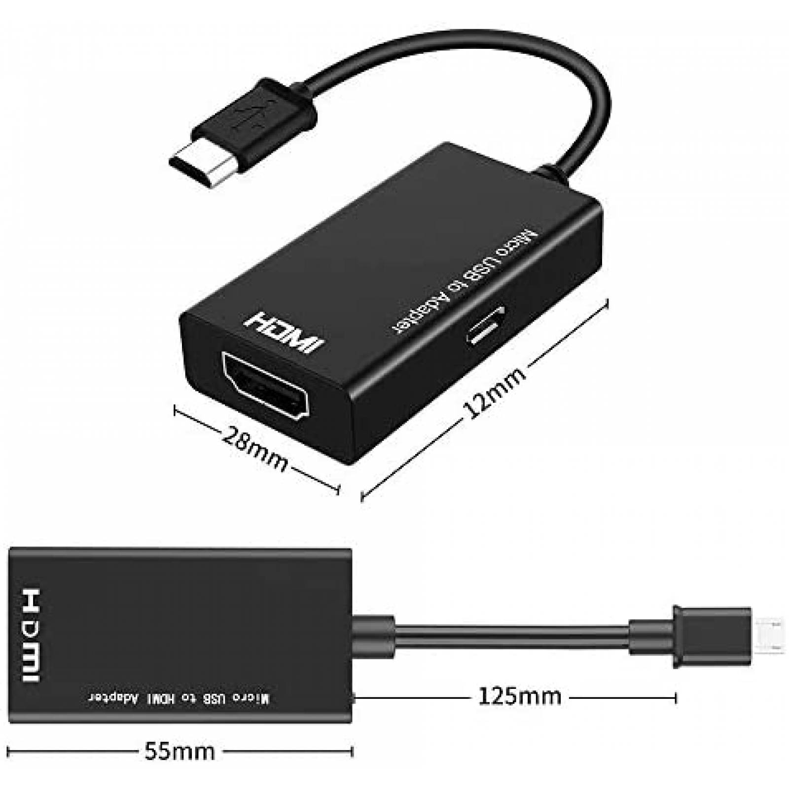 Adaptador MHL-HDMI RAYROW Android USB HDMI 1080P Android