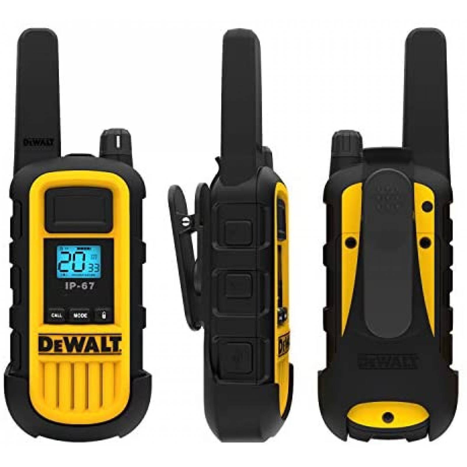 6 Walkies Talkies DEWALT DXFRS800-BCH6 2 Watts -Amarillos