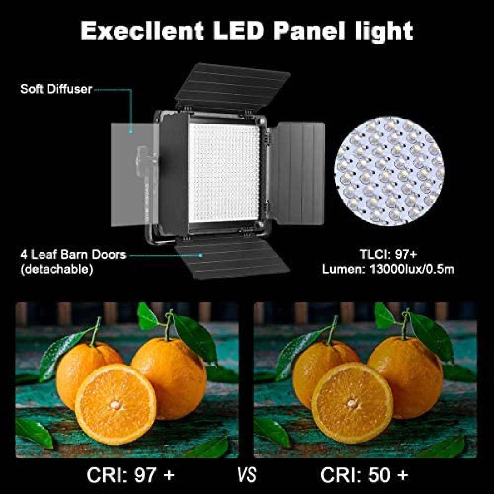 Kit de Iluminación GVM Great Video Maker 3 Lámparas LED