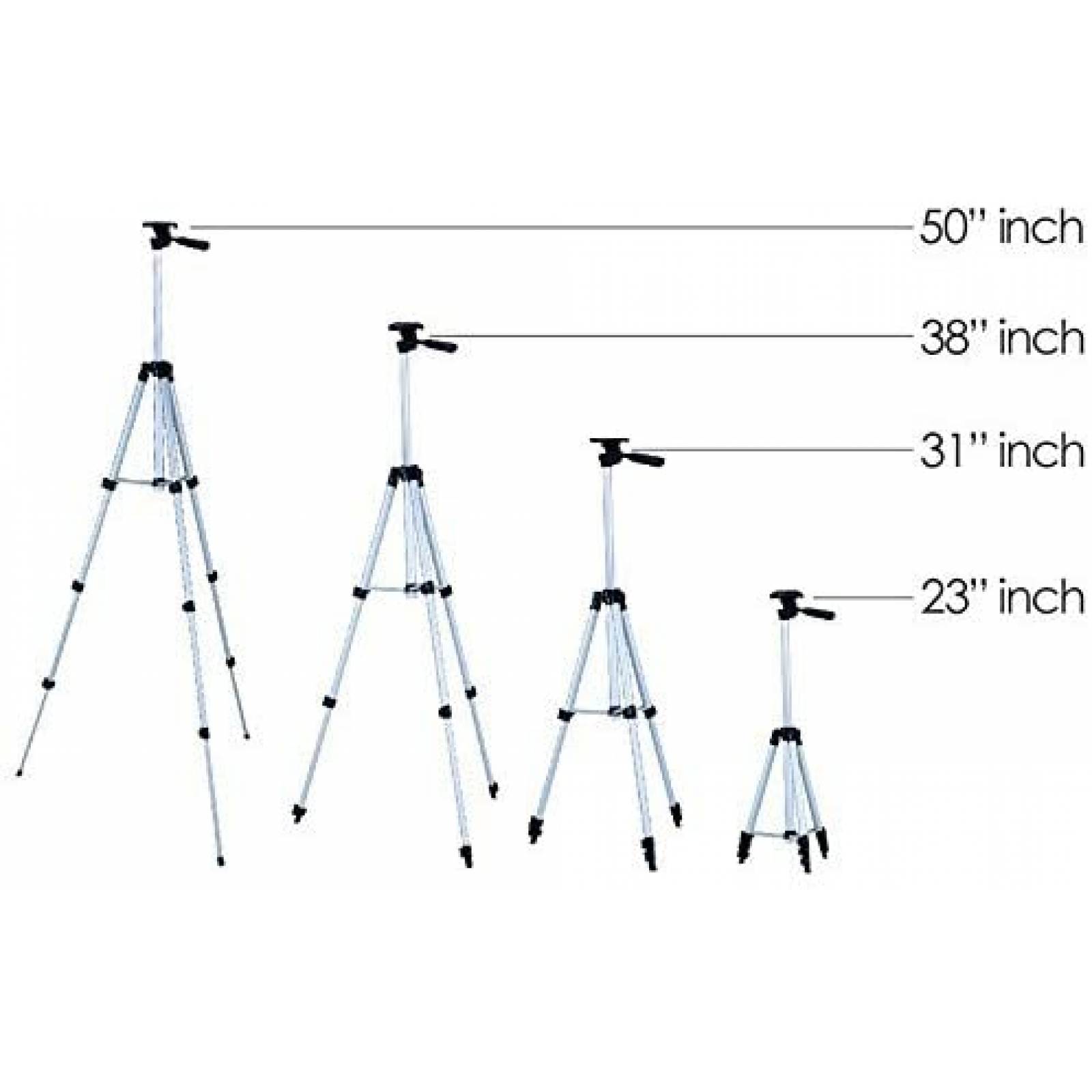 Tripode para GoPro eCostConnection 50'' Aluminio -Negro