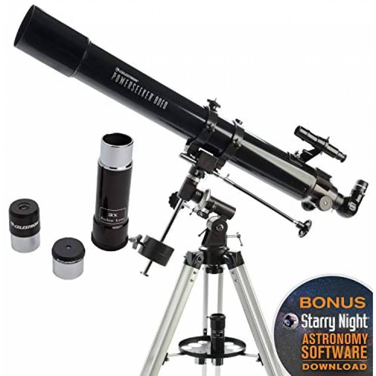 Telescopio Celestron PowerSeeker 80EQ Apertura 80mm -Negro