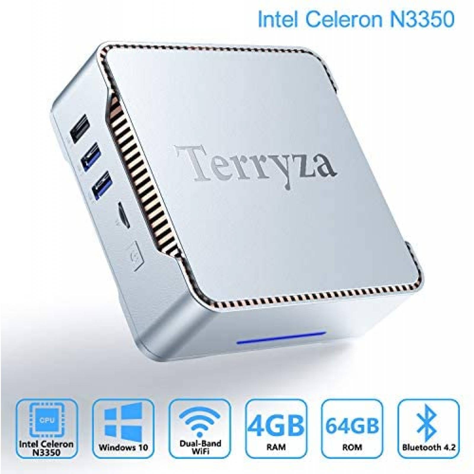 Mini PC Terryza Intel Celeron N3350 2.4G HDMI VGA 4K WiFi