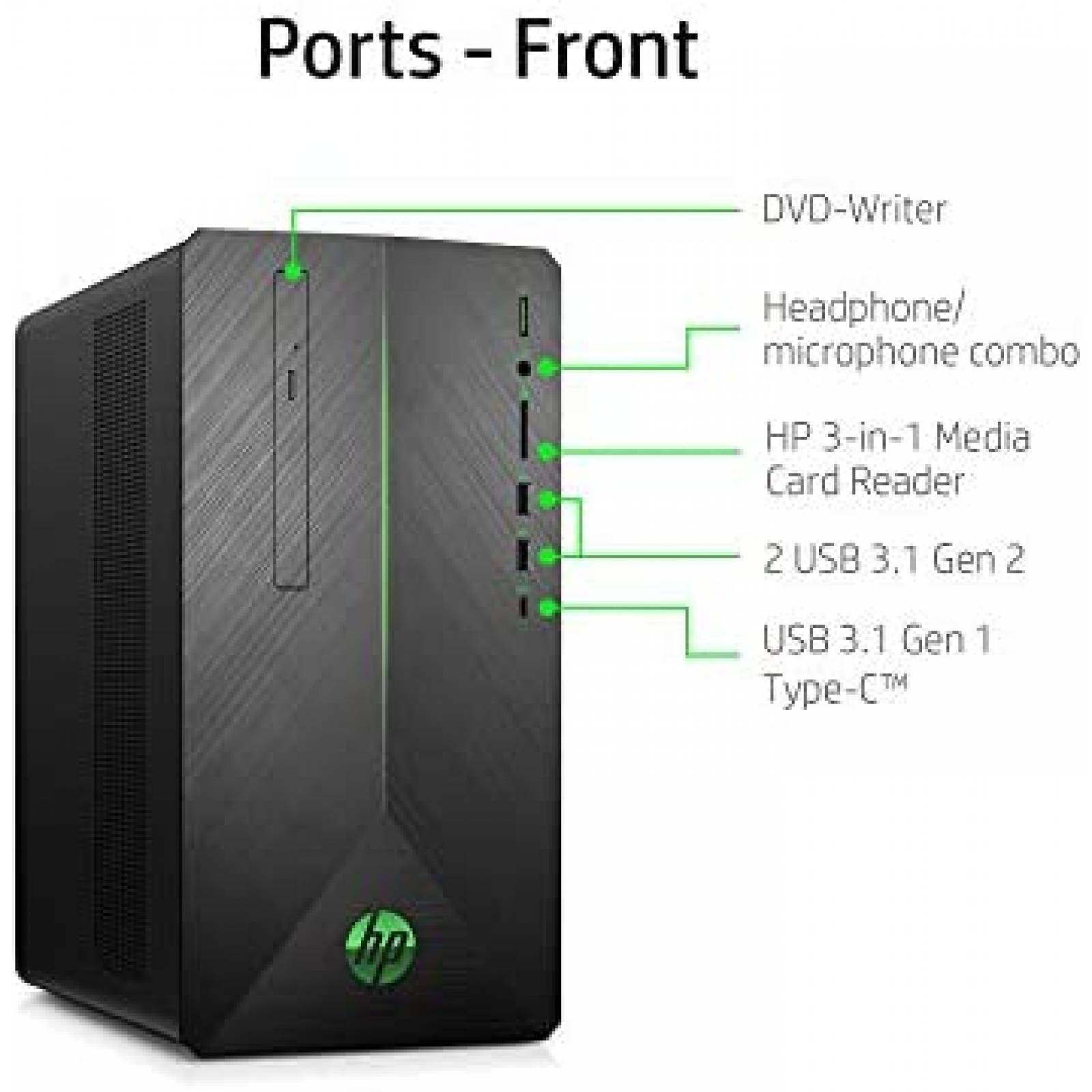 CPU HP Gamer Core i5-9400F 16GB RAM, 256GB SSD+1TB HDD