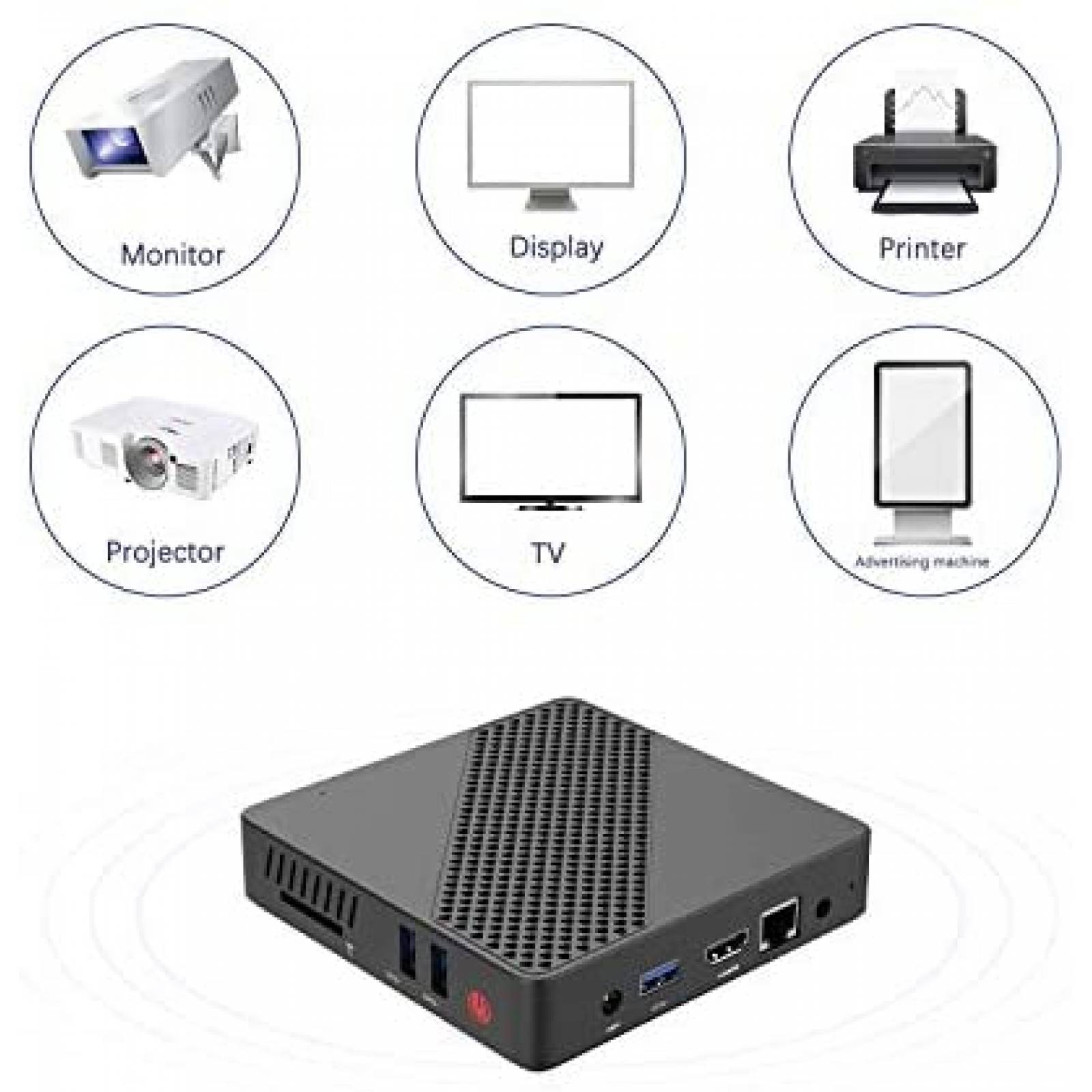 Mini PC MINIS FORUM N3350 Win10 HDMI VGA WiFi 2.4 -Negro