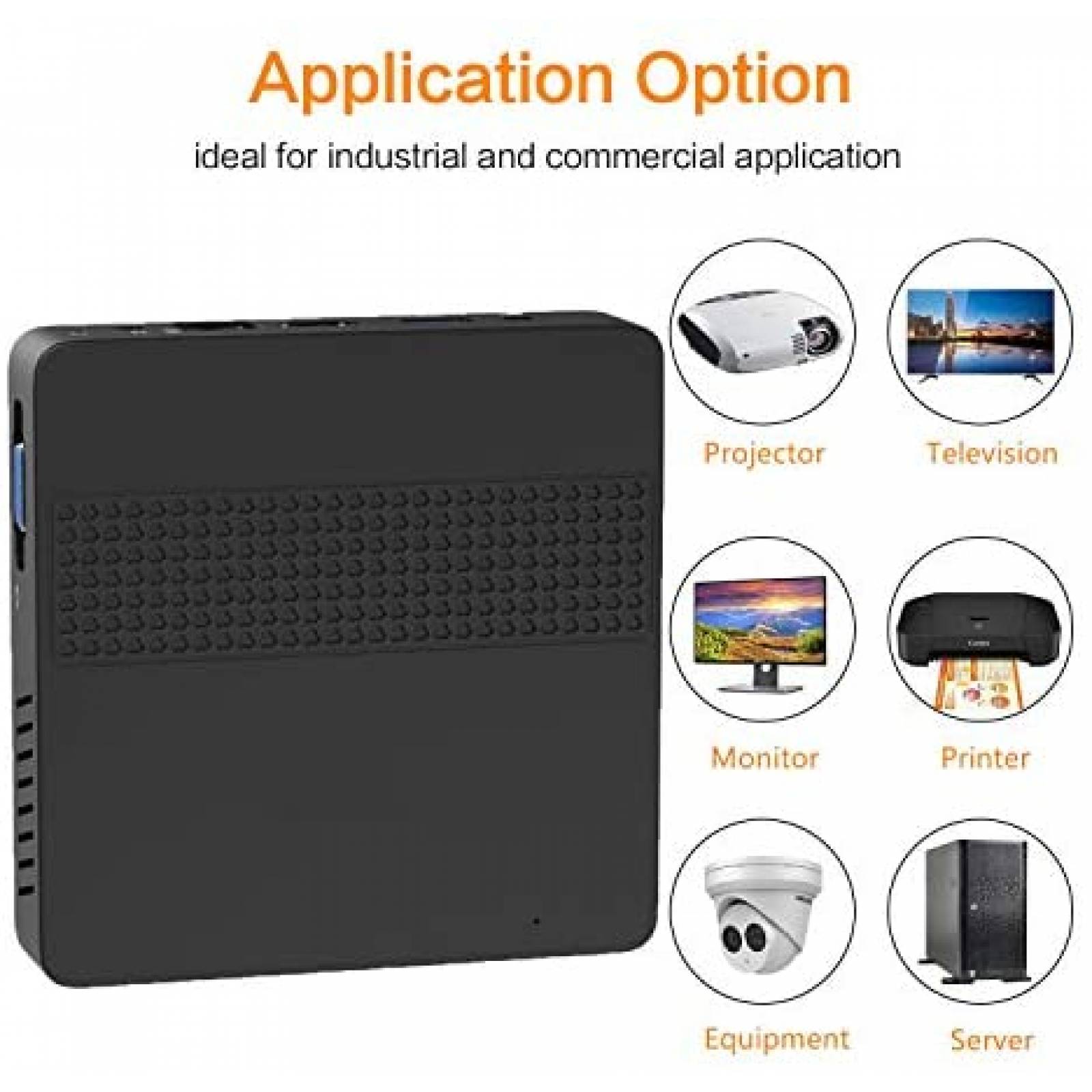 Mini PC MINISFORUM J3455 Win10 8GB 5G WiFi USB 3.0 -Negro